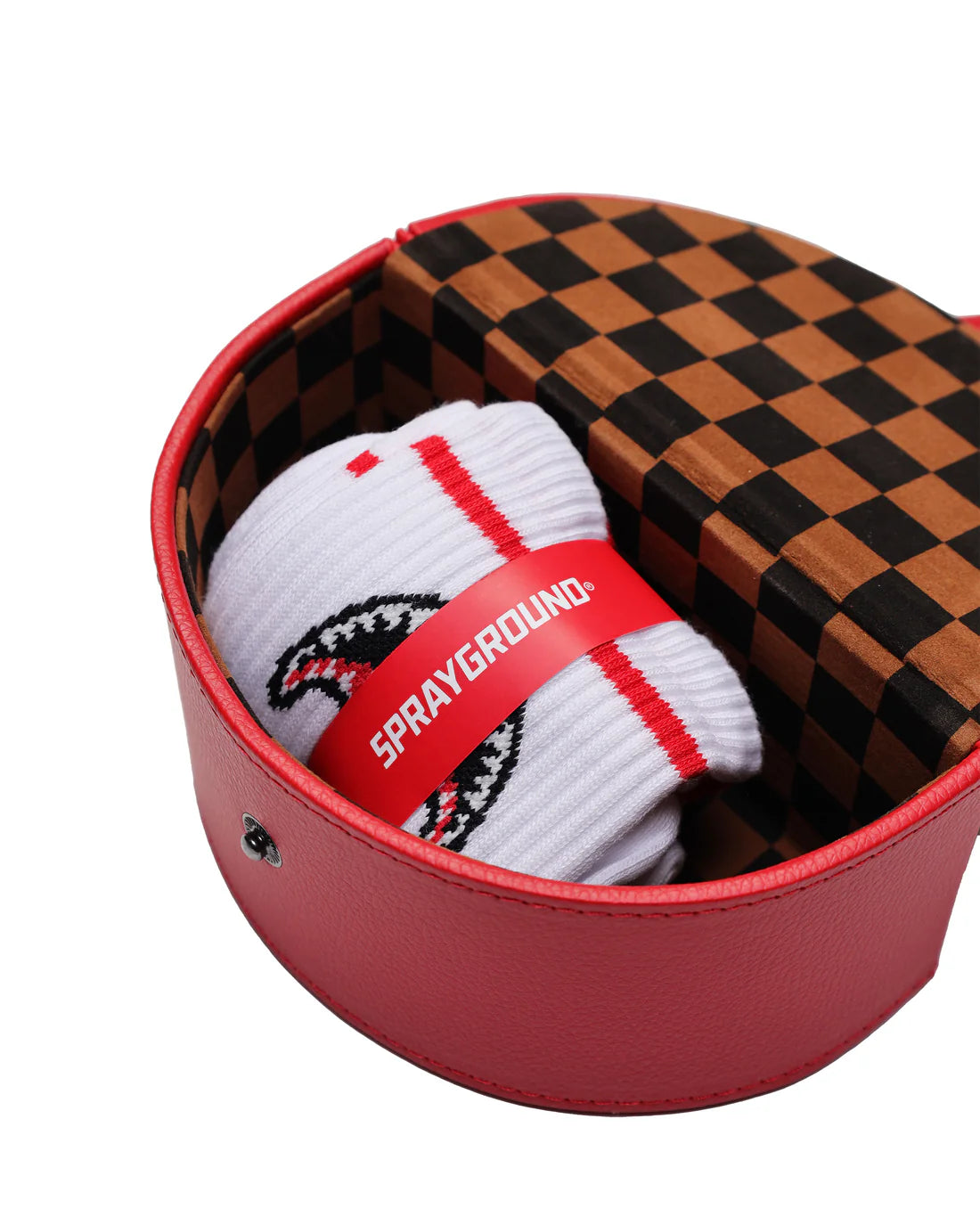 Image of Унисекс Чорапи SPRAYGROUND RED SPRAY SOCKS WHITE