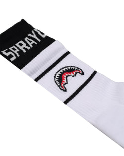 Image of Унисекс Чорапи SPRAYGROUND BLACK SPRAY SOCKS WHITE
