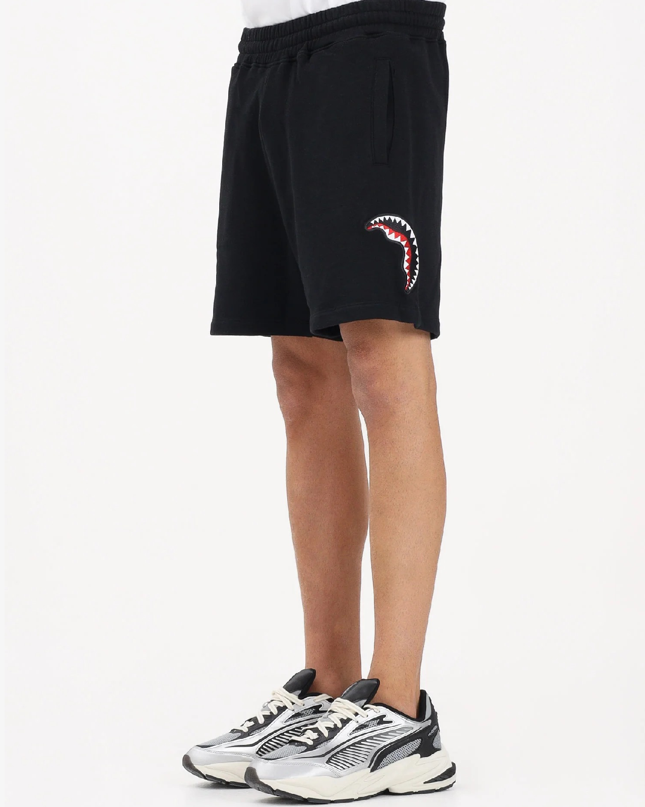 Image of Мъжки Къс панталон SPRAYGROUND SHARK CENTRAL SHORTS BLACK