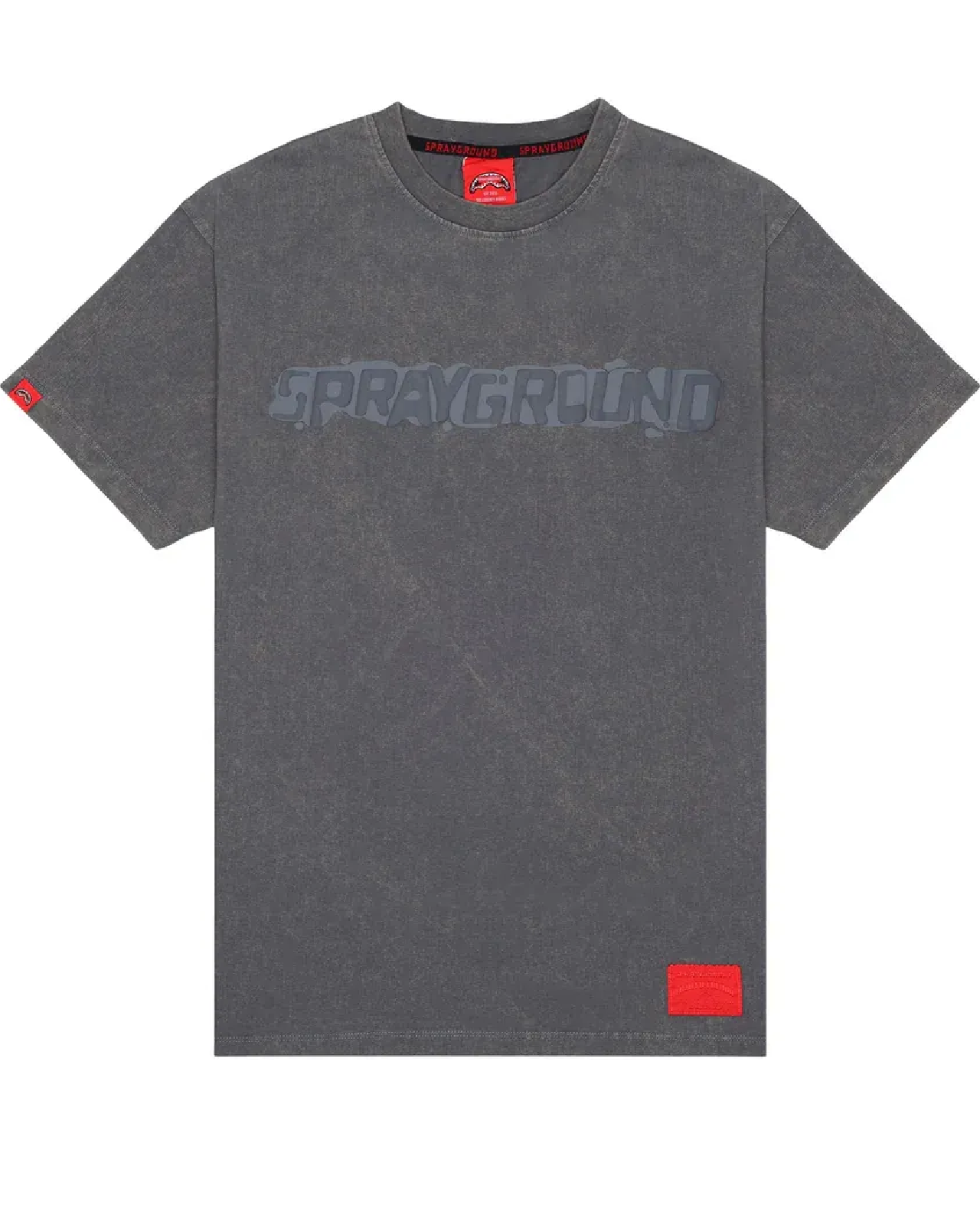 Image of Мъжка Тениска SPRAYGROUND STONE WASHED MELTED SHARK REG T-SHIRT GREY