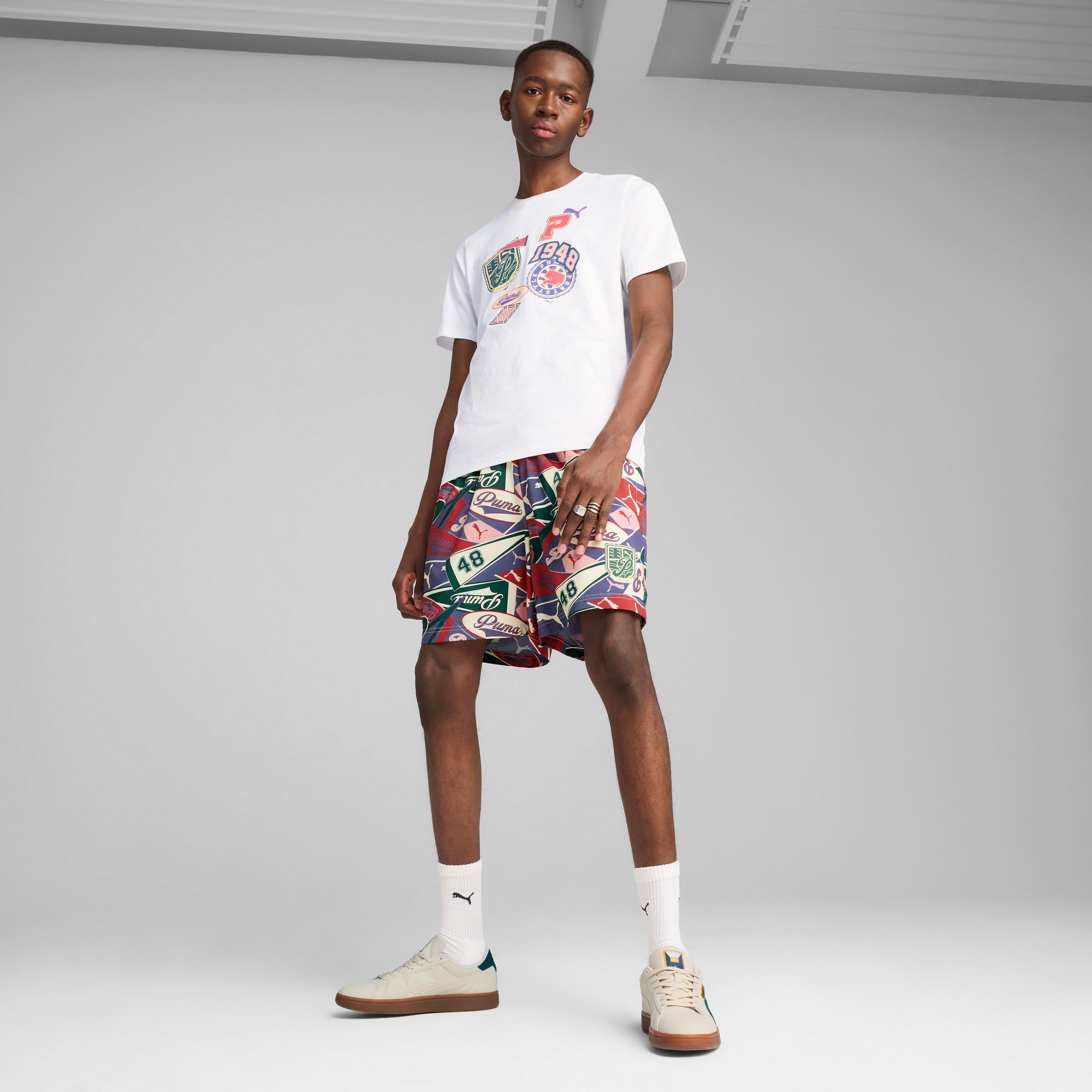 Image of Мъжки Къс панталон PUMA WARDROBE ESS SPORTS LEGACY AOP Relaxed Shorts 6 WV