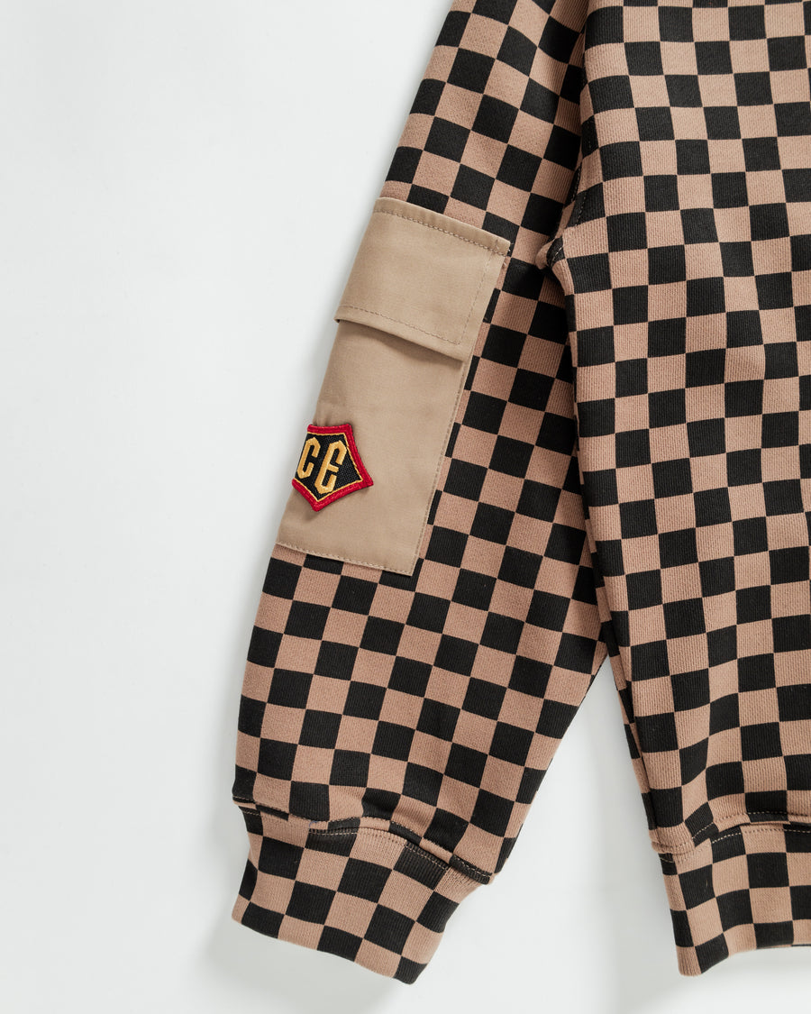 Image of Юношески Суитшърт SPRAYGROUND DAKAR CHECK CREW - Ballistic-sport