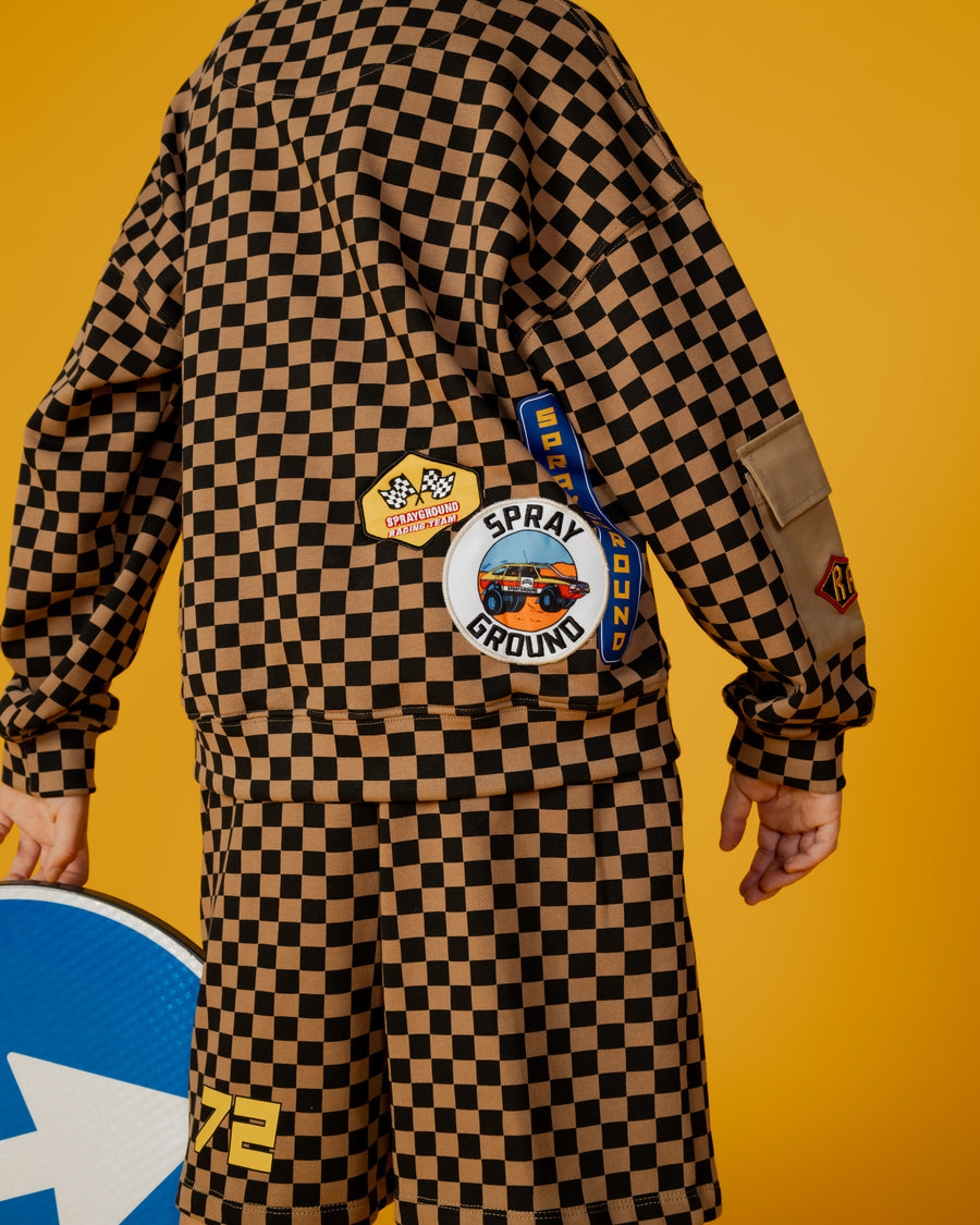 Image of Юношески Суитшърт SPRAYGROUND DAKAR CHECK CREW - Ballistic-sport