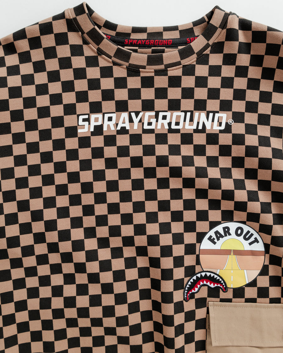 Image of Юношески Суитшърт SPRAYGROUND DAKAR CHECK CREW - Ballistic-sport