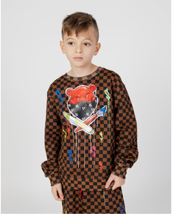 Image of Детски Суитшърт SPRAYGROUND DIABLO BEAR HEAD CREW - Ballistic-sport