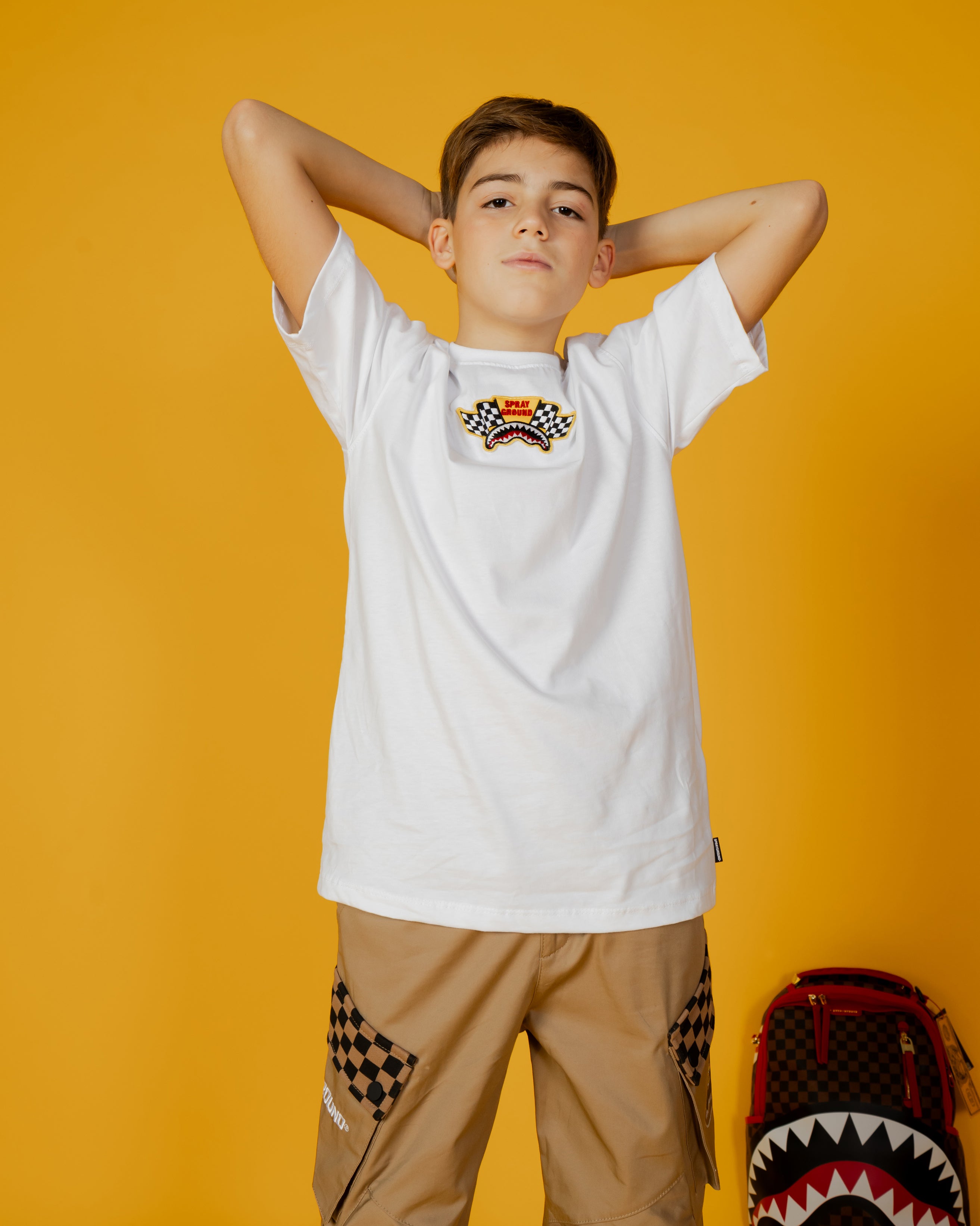 Image of Детска Тениска SPRAYGROUND DAKAR T-SHIRT WHT - Ballistic-sport