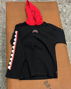 Image of Унисекс Суитшърт SPRAYGROUND NEXT LEVEL LONG HOODIE BLACK T-SHIRT