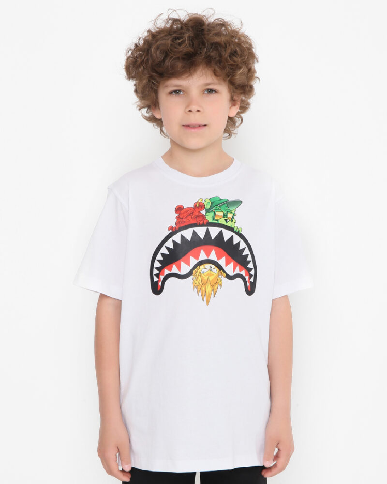 Унисекс Тениска SPRAYGROUND SHARKS IN PARIS CHARACTERS SNEAKIN WHT