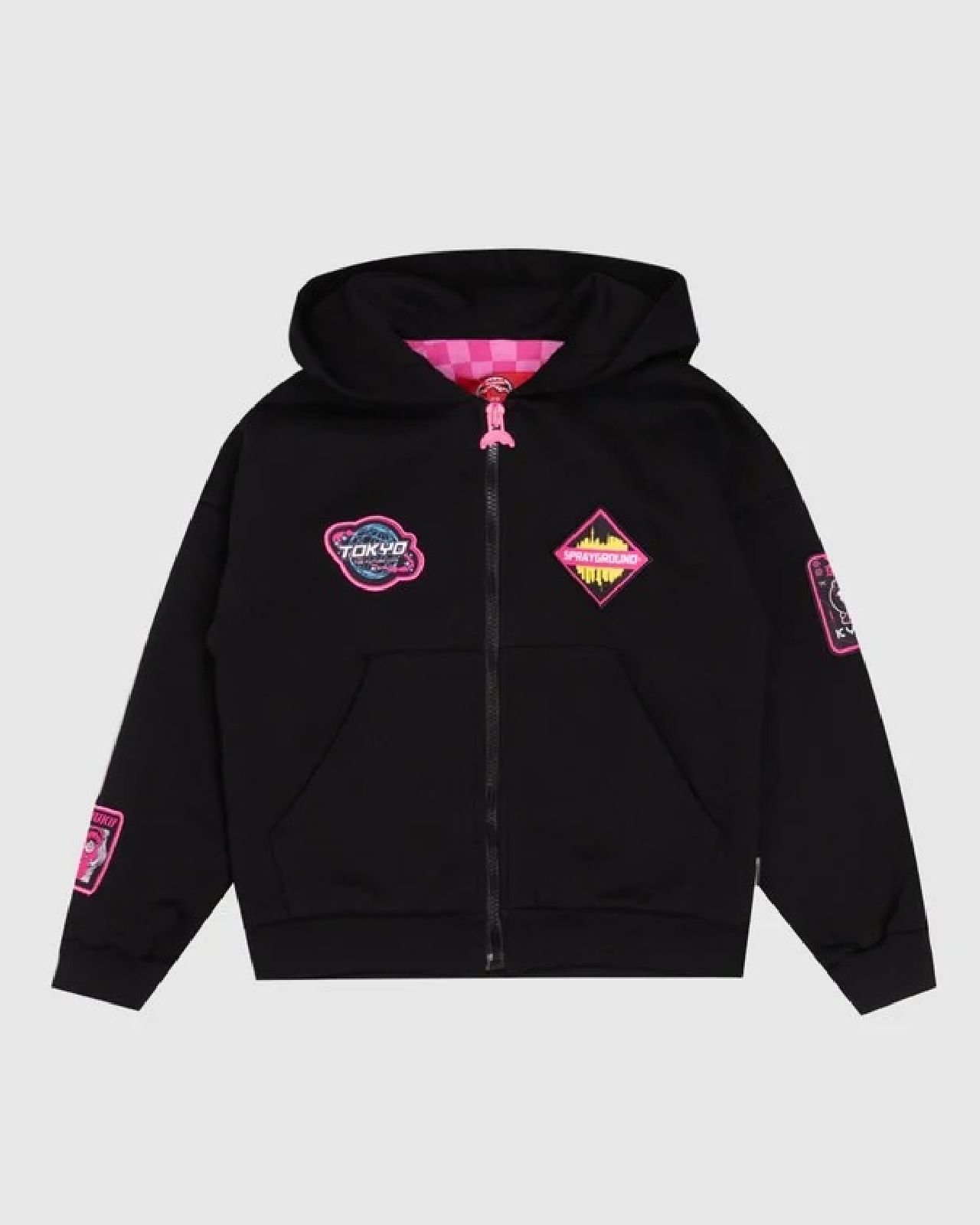 Image of Детски Суитчър SPRAYGROUND SHARK IN JAPAN OVER FULL-ZIP HOODIE BLACK