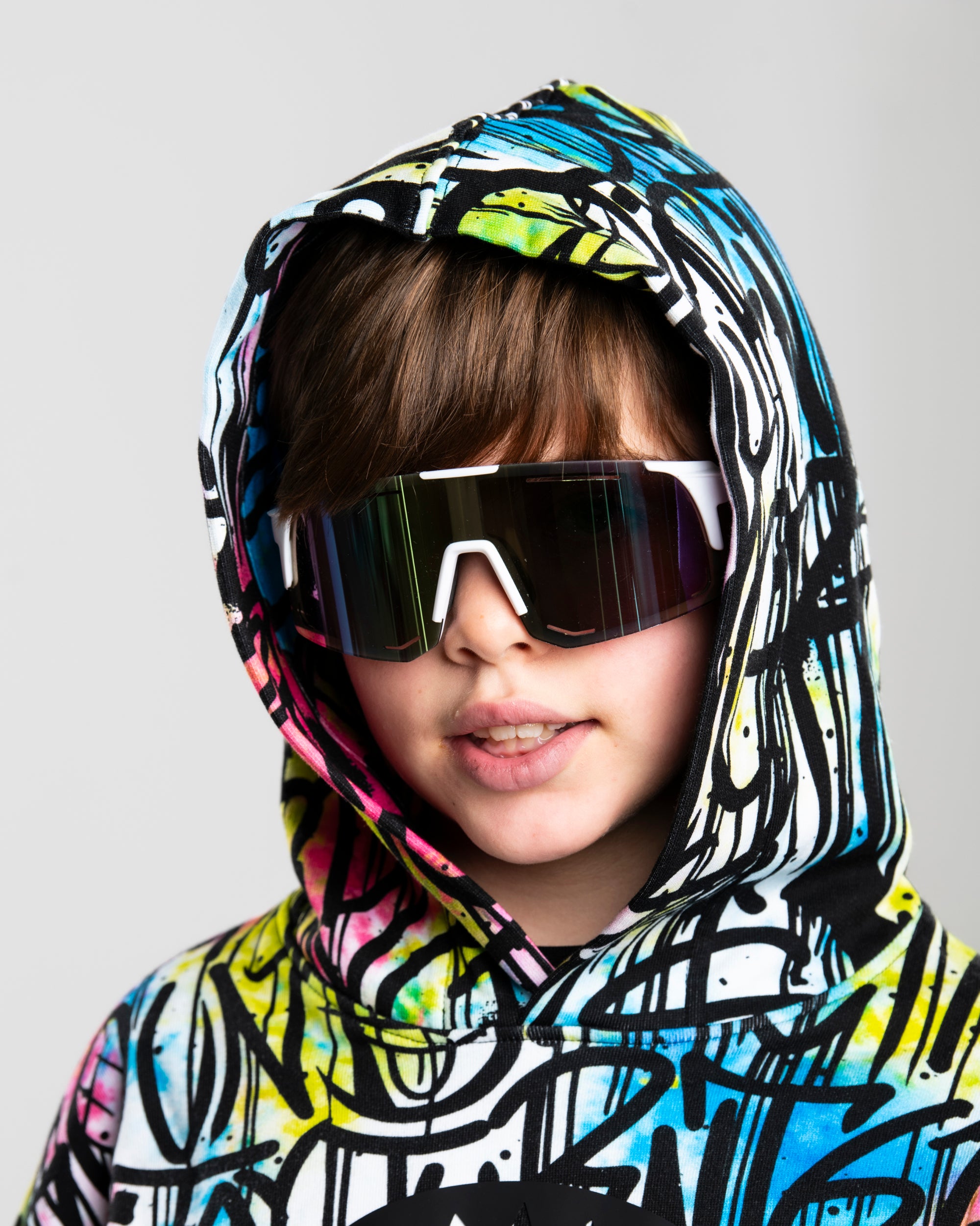 Image of Children's Sweatshirt SPRAYGROUND STREET ART OVER HOODIE