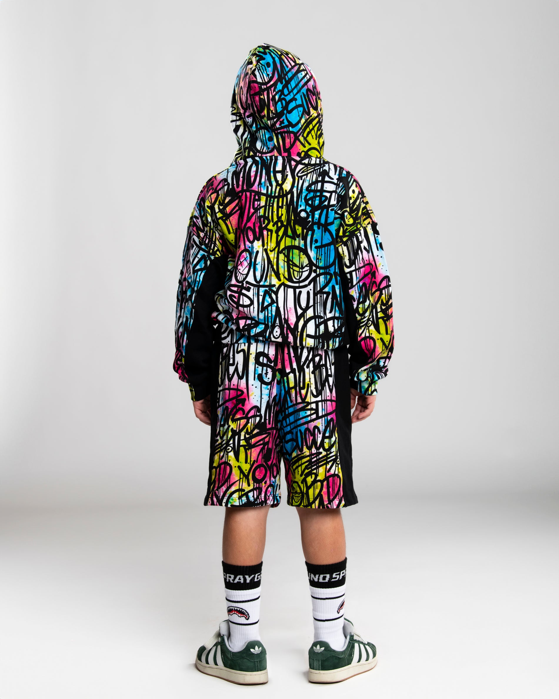 Image of Children's Sweatshirt SPRAYGROUND STREET ART OVER HOODIE