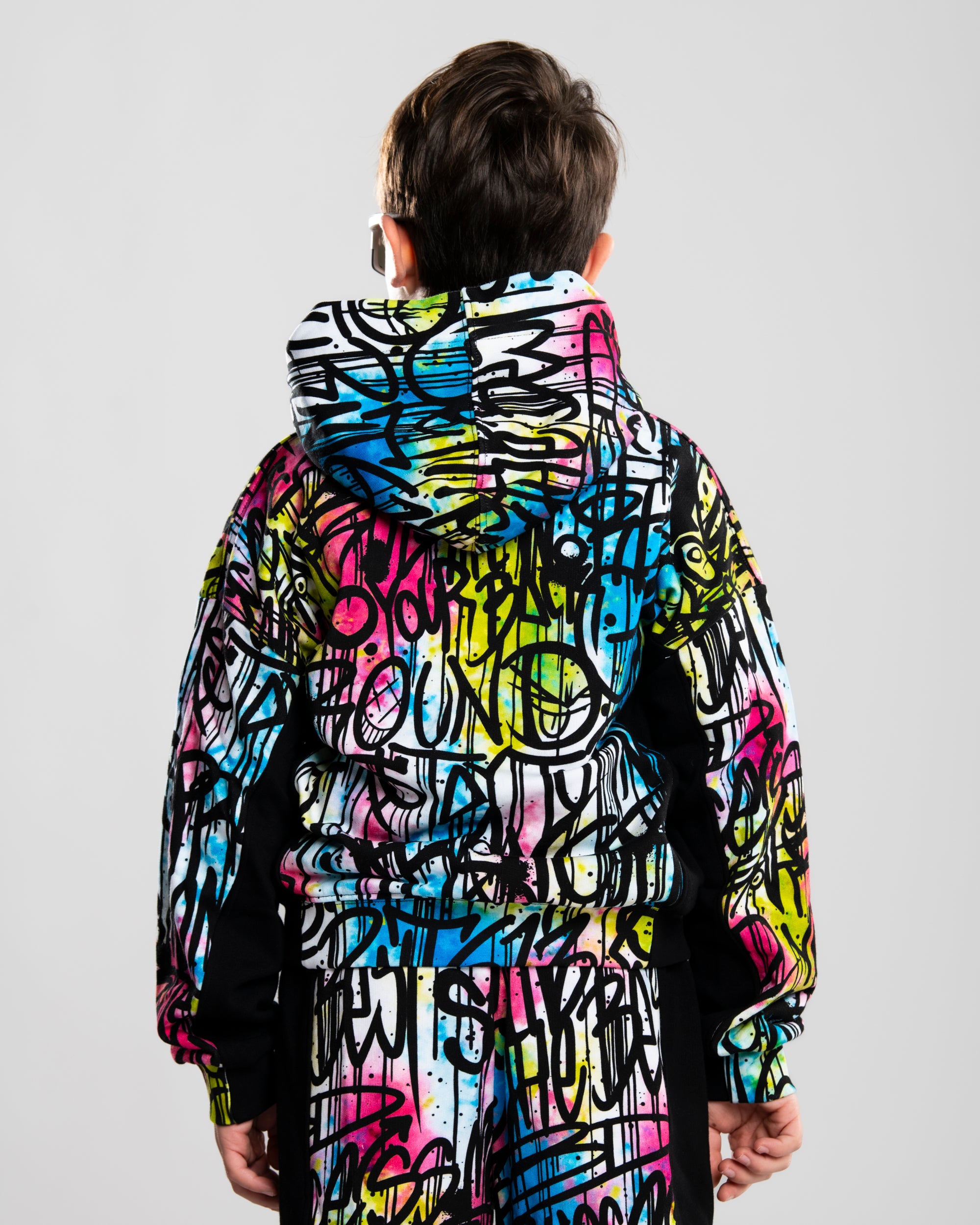 Image of Children's Sweatshirt SPRAYGROUND STREET ART OVER HOODIE