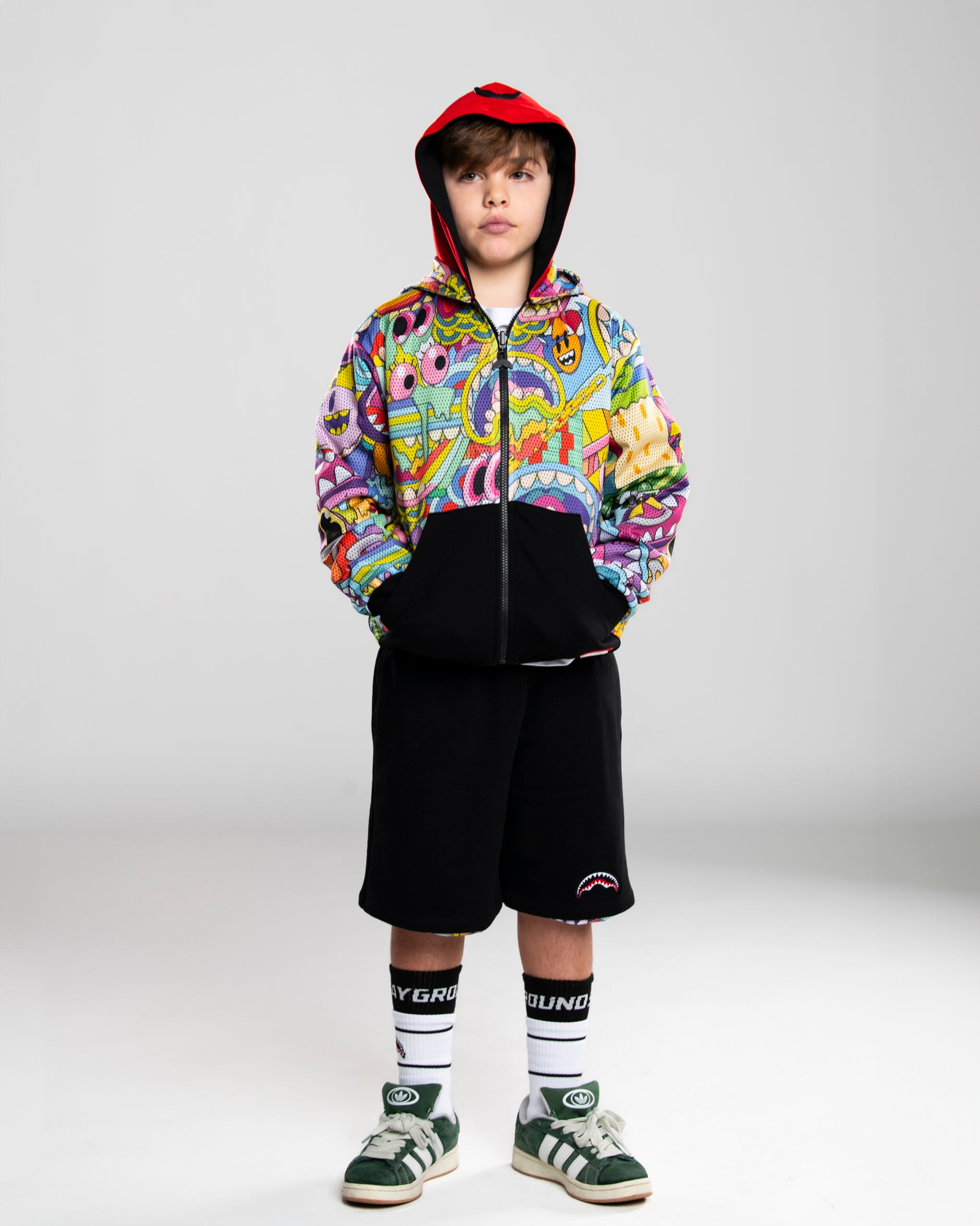 Детски Къс панталон SPRAYGROUND JELLY WORLD FIXES DOUBLE FACE MESH SHORTS