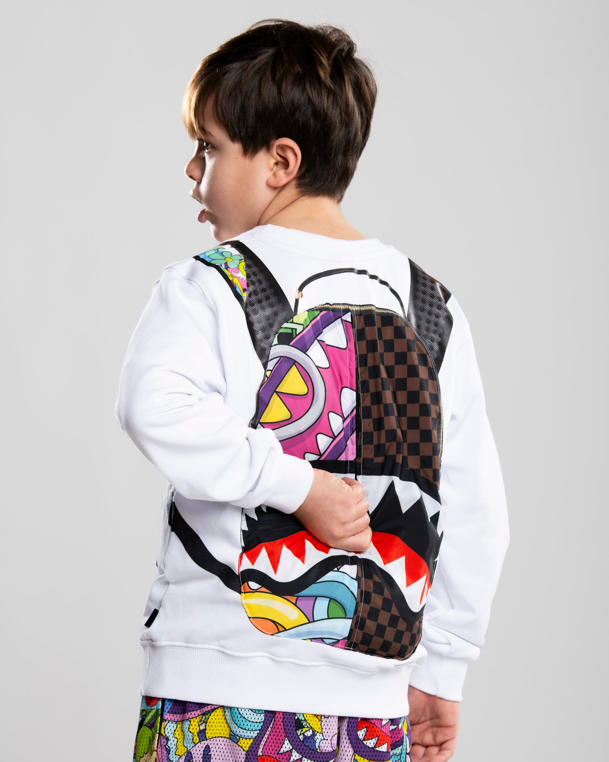 Детско Яке SPRAYGROUND LUCID DREAMS JELLY WORLD FIXES BACKPACK IN THE CREWNECK