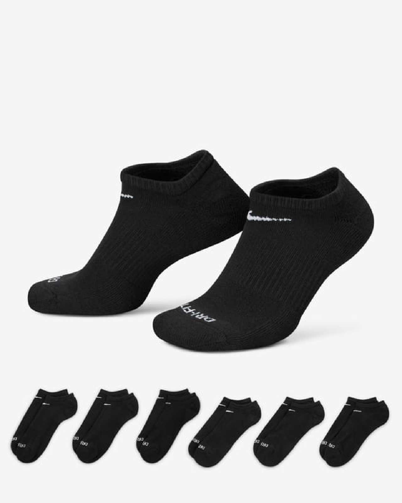 Унисекс Чорапи NIKE U NK EVERYDAY PLUS CUSH NS 6PR - 132, черен цвят, Балистик