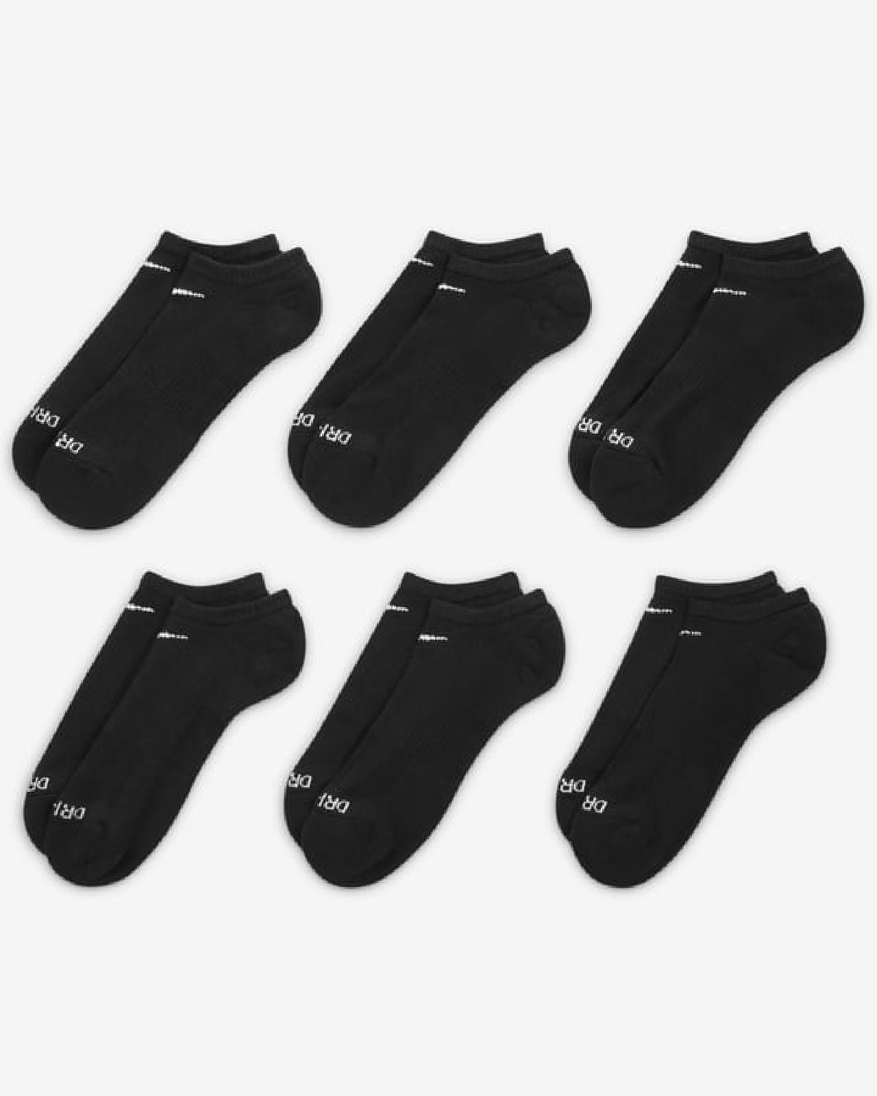 Image of Унисекс Чорапи NIKE U NK EVERYDAY PLUS CUSH NS 6PR - 132, черен цвят, Балистик