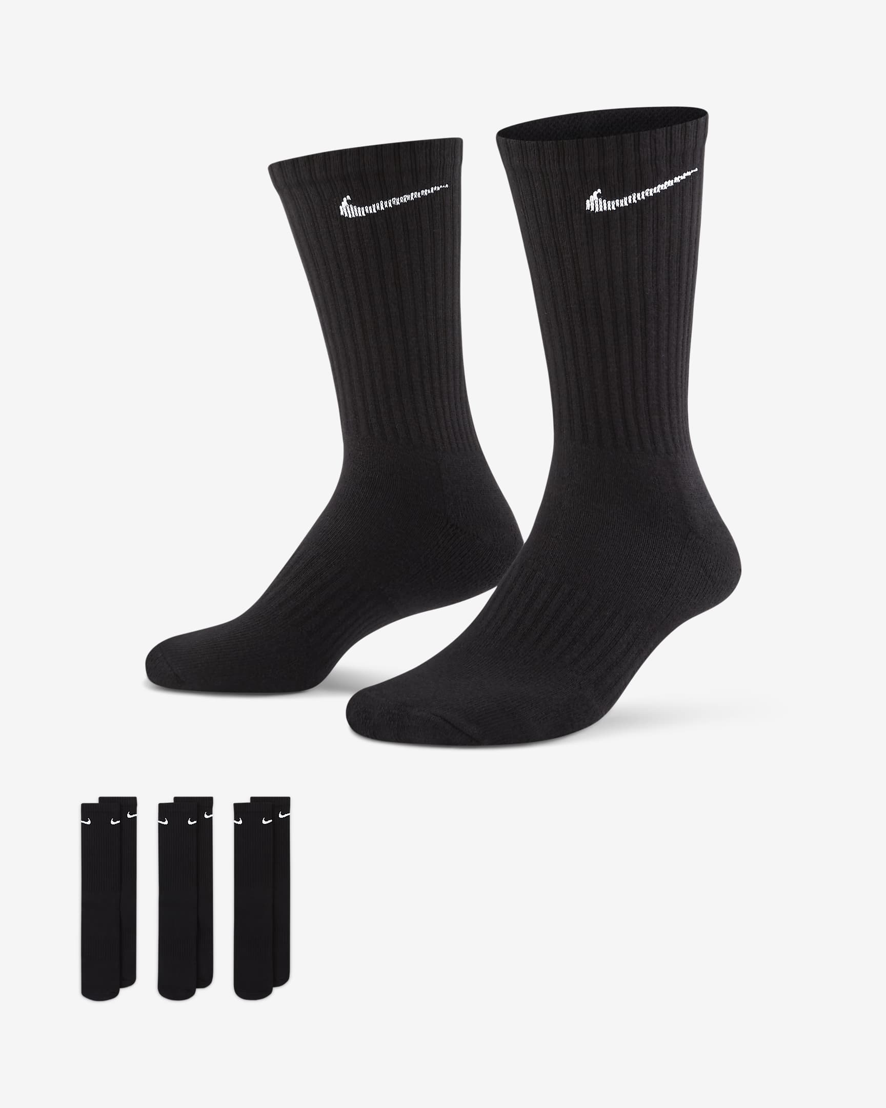 Image of Унисекс Чорапи NIKE U NK EVERYDAY CSH CRW 3PR 132 - Ballistic-sport
