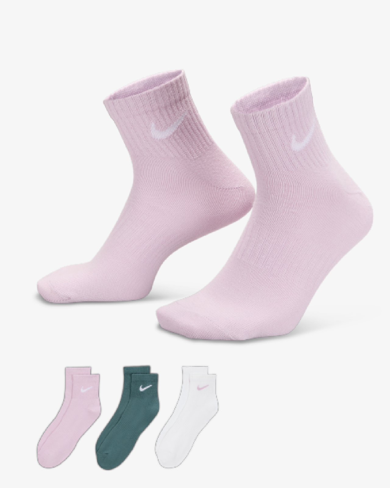 Image of Унисекс Чорапи NIKE U NK EVERYDAY LTWT ANKLE 3PR – 902 – изглед 4