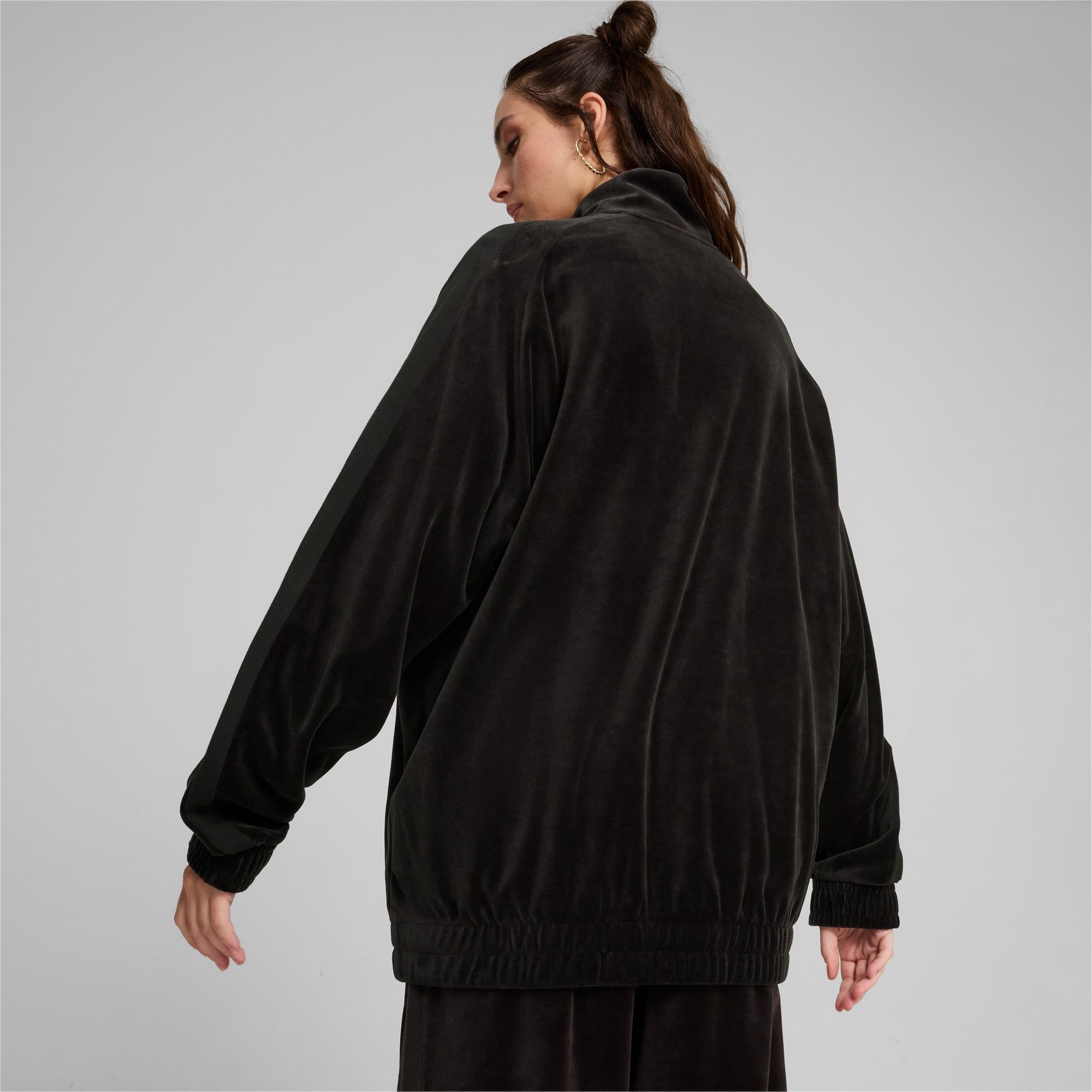 Image of Унисекс Яке PUMA T7 Oversized Velour Track Jacket