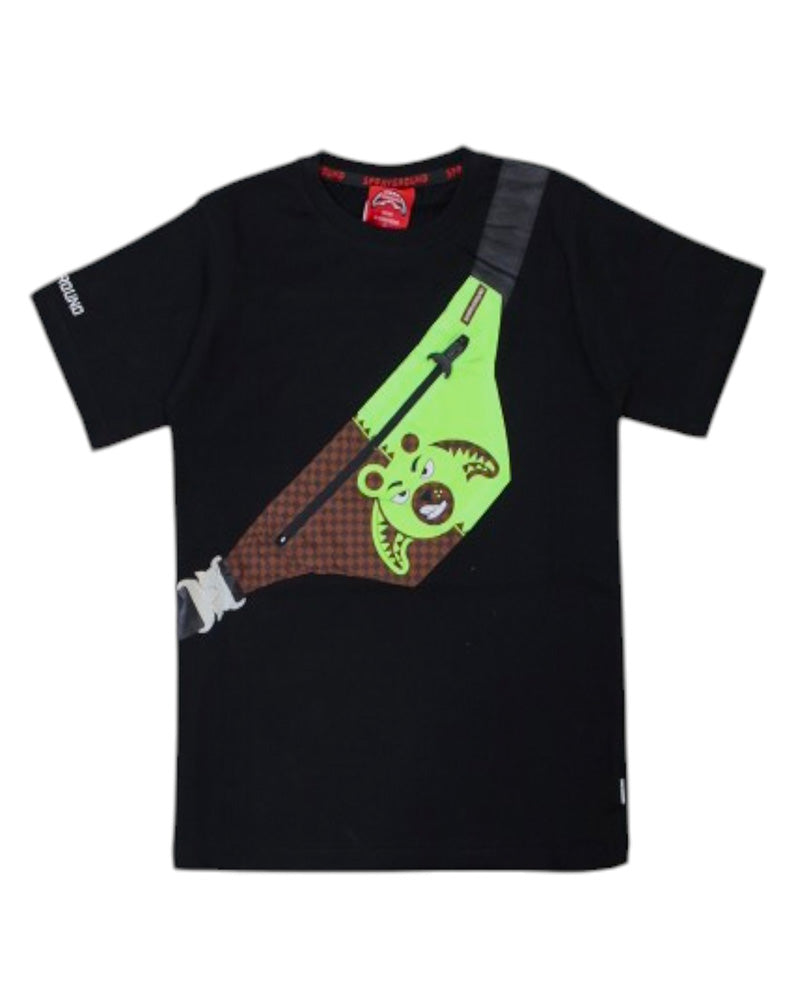 Детска Тениска SPRAYGROUND CROSSBODY MONEY BEAR CUT REGULAR T-SHIRT BLK