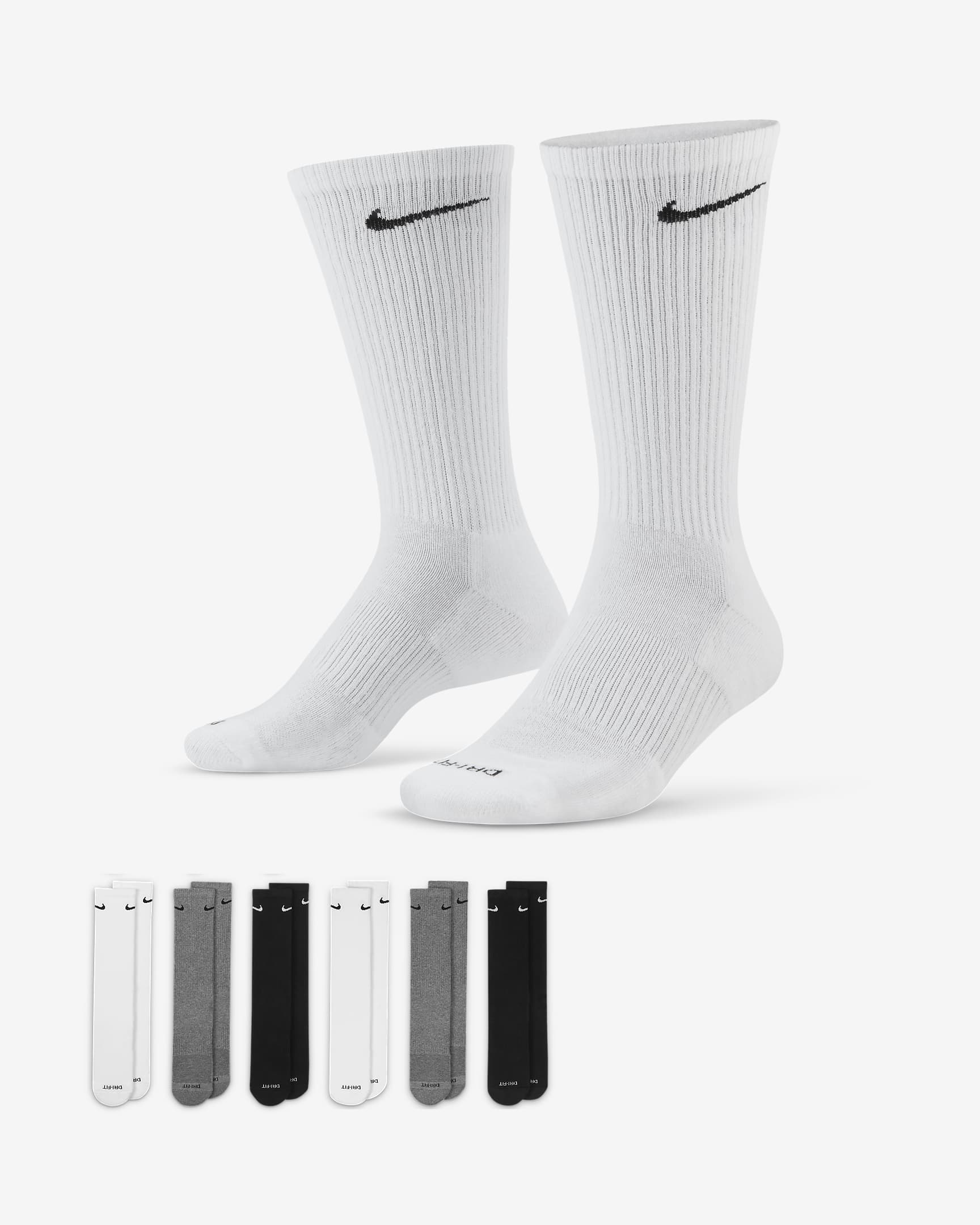 Мъжки Чорапи NIKE U NK EVERYDAY PLUS CUSH CREW 6PR - 132 - Ballistic-sport