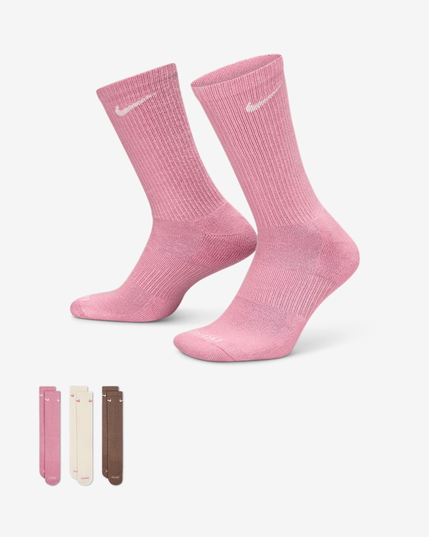 Unisex Socks NIKE U NK EVERYDAY PLUS CUSH CREW 3PR - 132