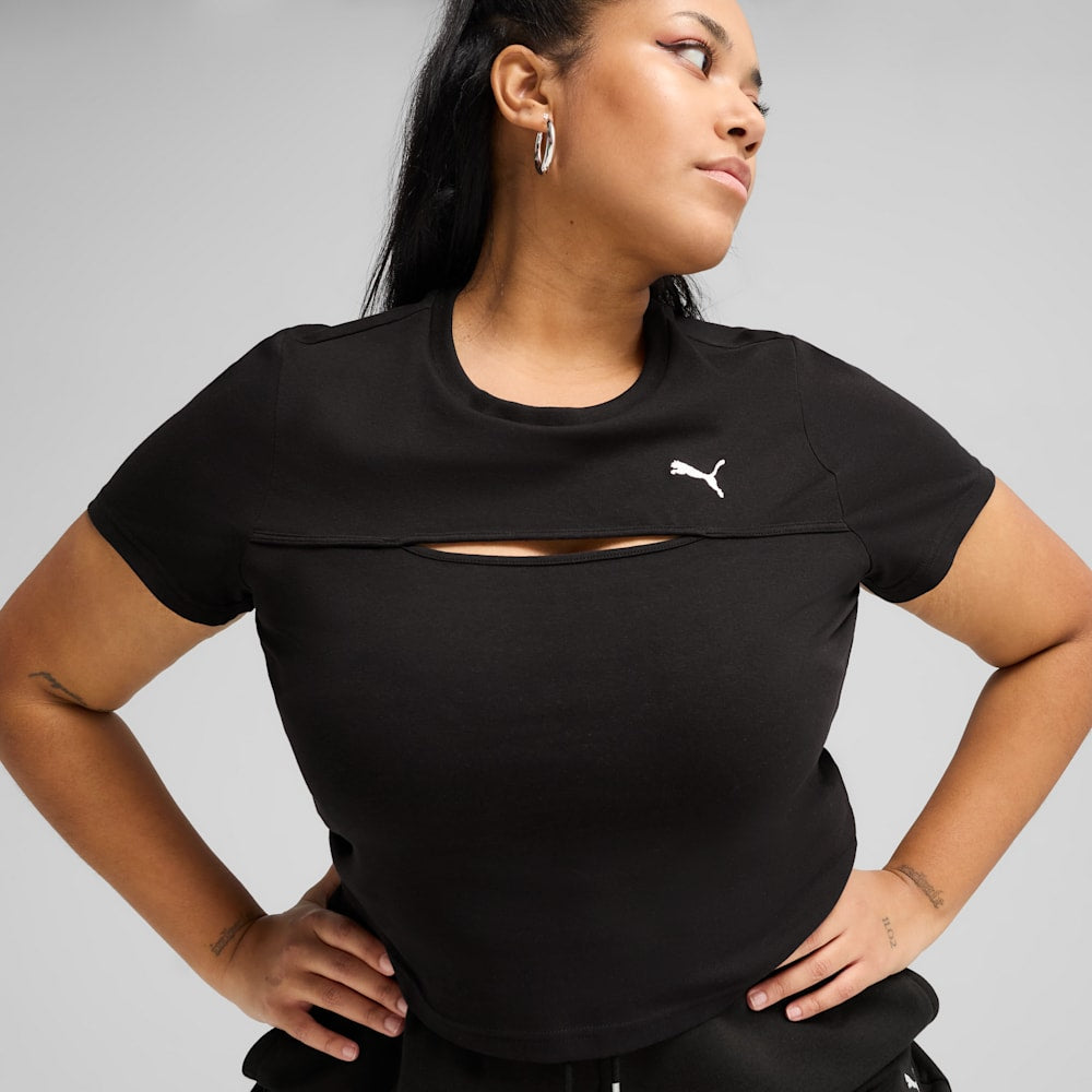 Image of Дамска Тениска PUMA WARDROBE ESS Cut-Out Baby Tee