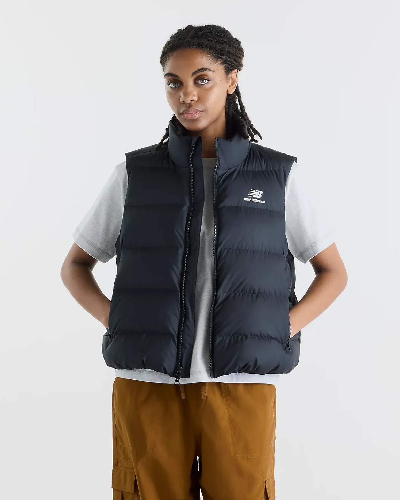 Image of Дамски Елек NEW BALANCE VEST BOSTON PUFFER VEST WJ62O4EX-BLACK- Ballistic sport, Балистик
