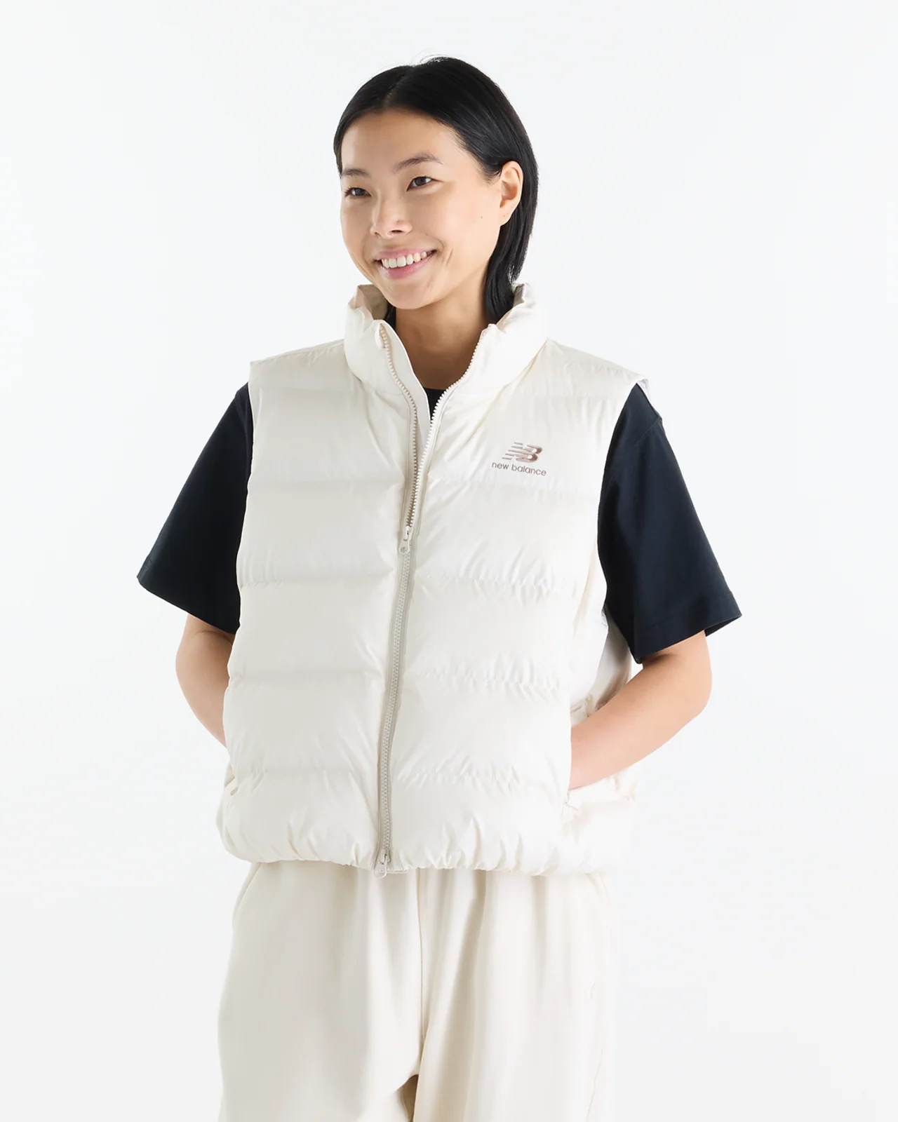 Image of Дамски Елек NEW BALANCE VEST BOSTON PUFFER VEST WJ62O4EX-LINEN- Ballistic sport, Балистик