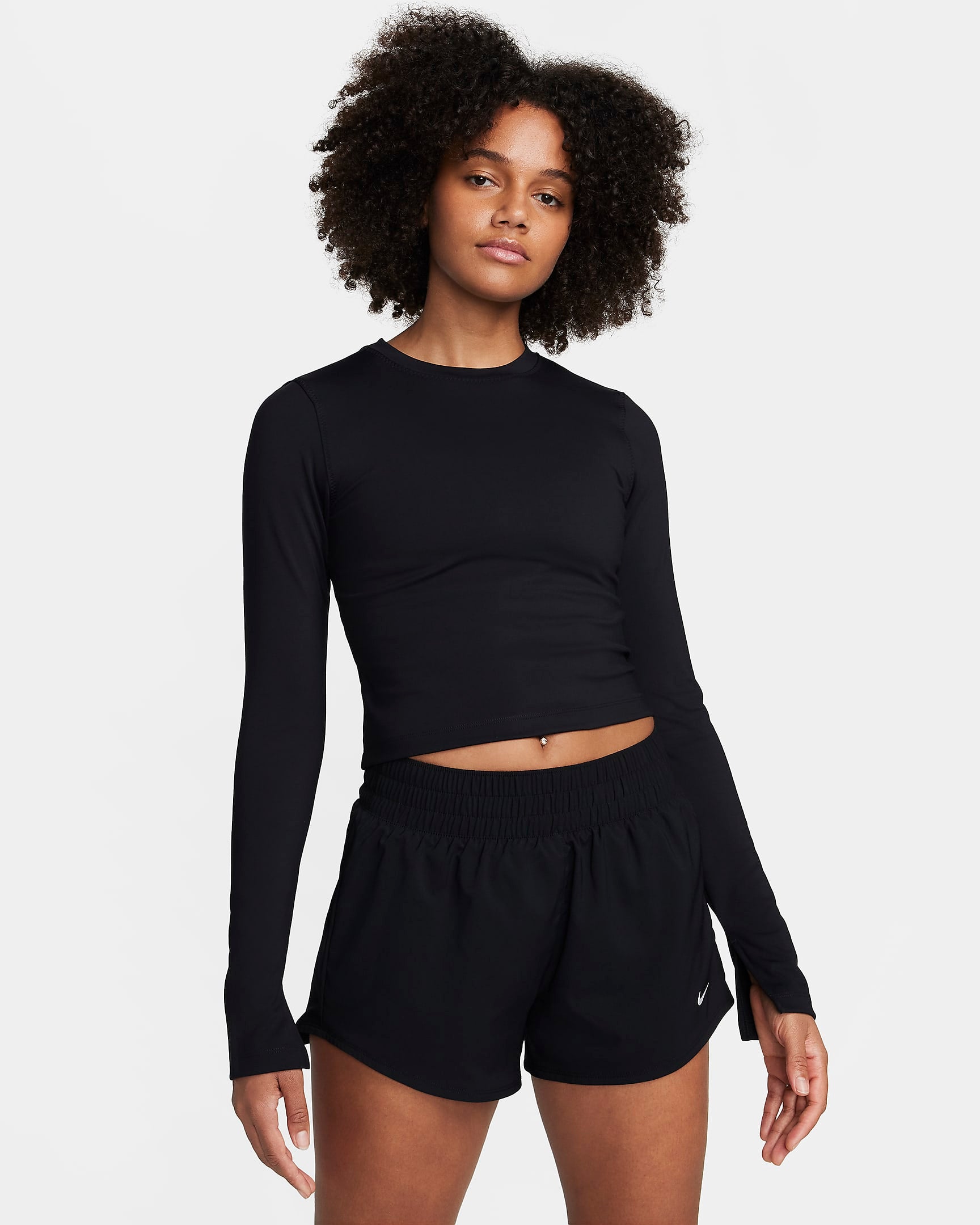 Дамска Блуза NIKE W NK ONE FITTED DF LS TOP NVTY - Ballistic-sport