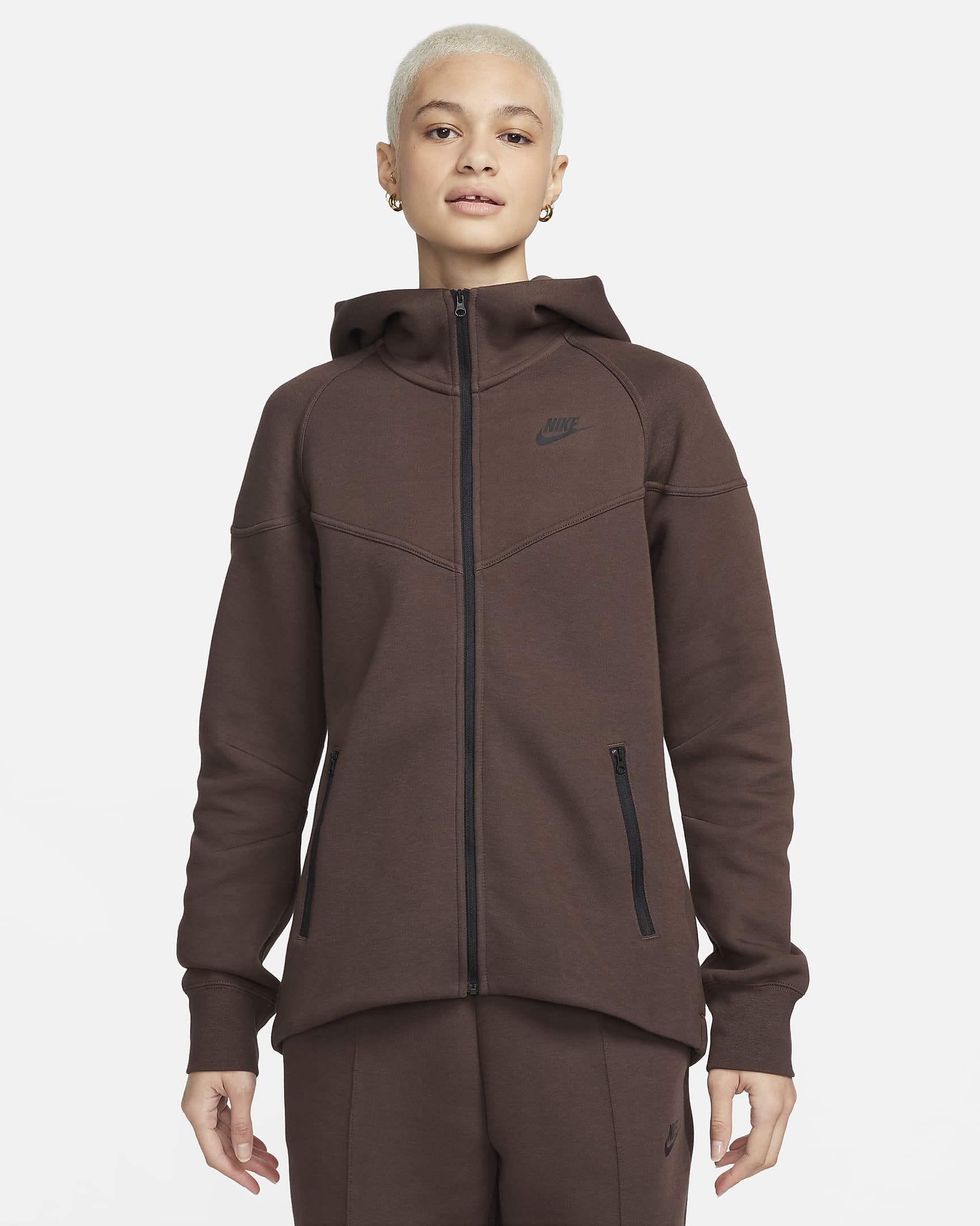 Image of Дамски Суитшърт NIKE W NSW TCH FLC WR FZ HDY - Ballistic-sport