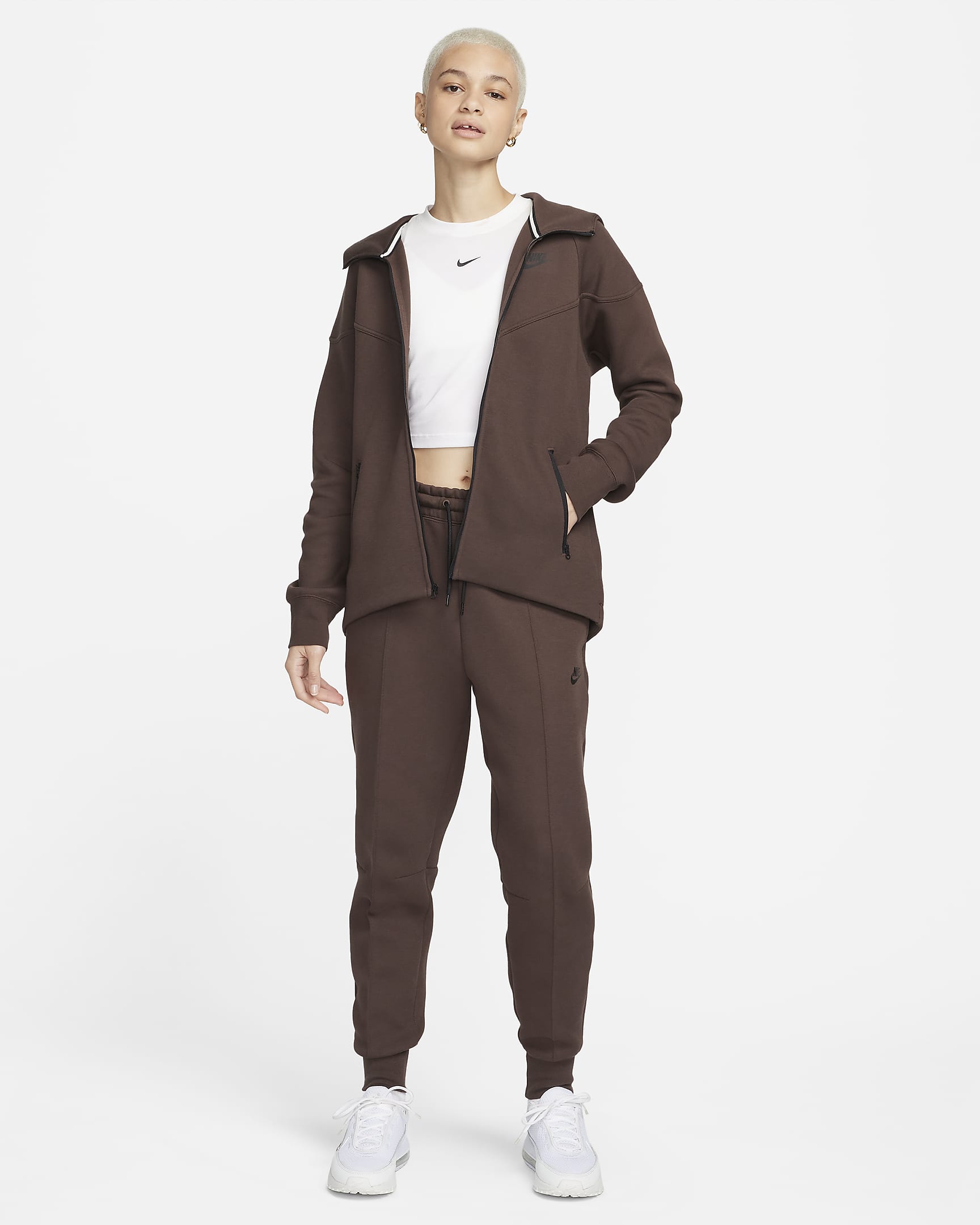 Дамски Суитшърт NIKE W NSW TCH FLC WR FZ HDY - Ballistic-sport