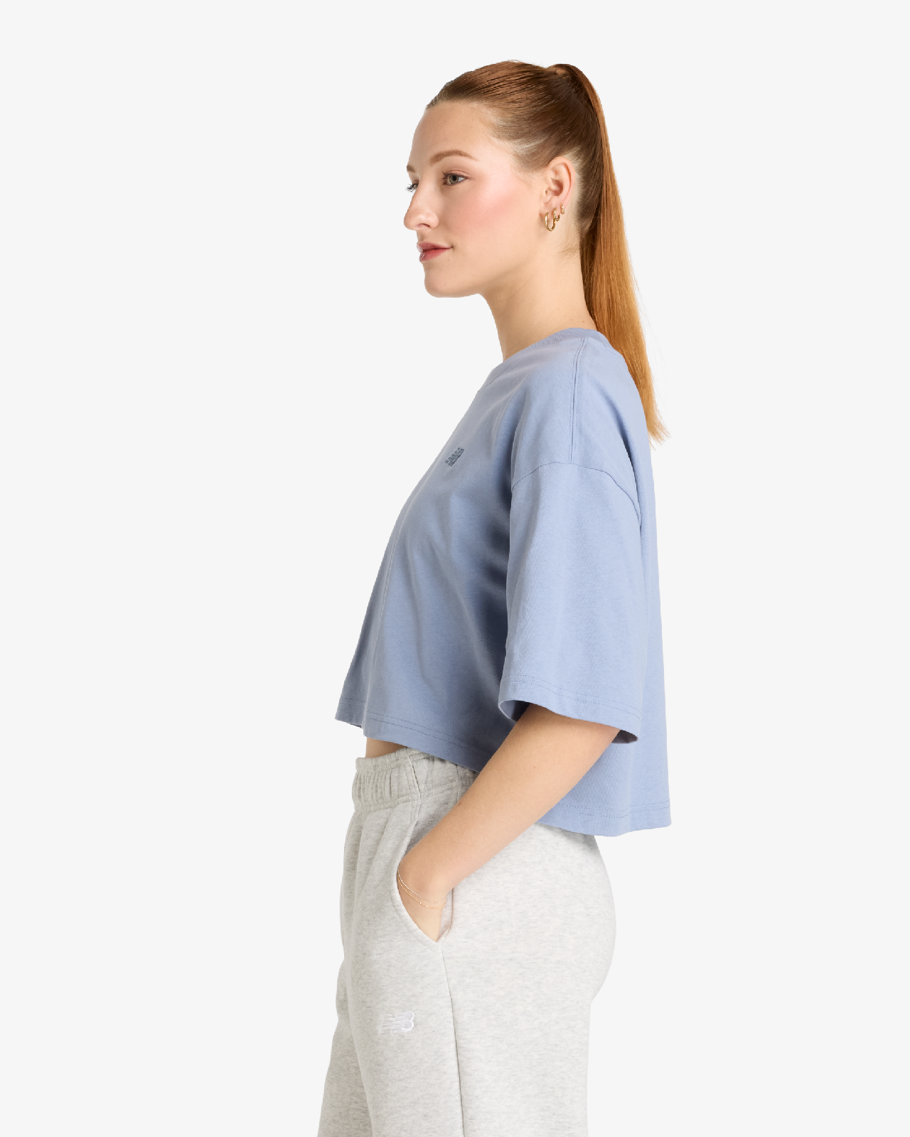 Image of Дамска Тениска NEW BALANCE SHIRT LOGO RELAXED JERSEY T-SHIRT