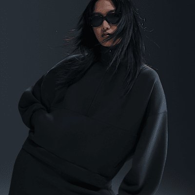 Image of Дамски Суитшърт NIKE W NK 24.7 DF HZ TOP SOFT KNIT -HQ8188-010-Ballistic-sport, Балистик