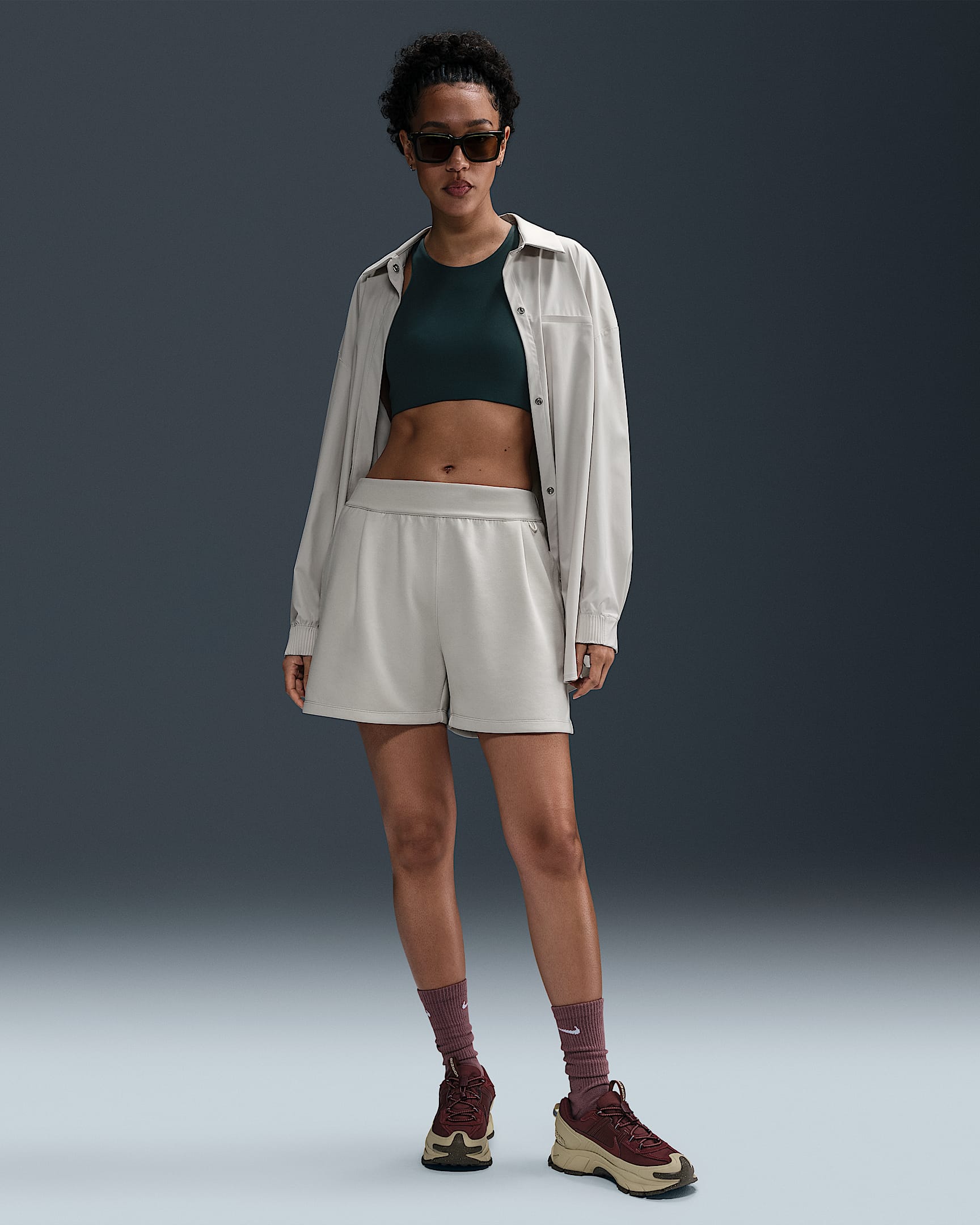 Image of Дамски Къс панталон NIKE W NK 24.7 DF SHORT SOFT KNIT