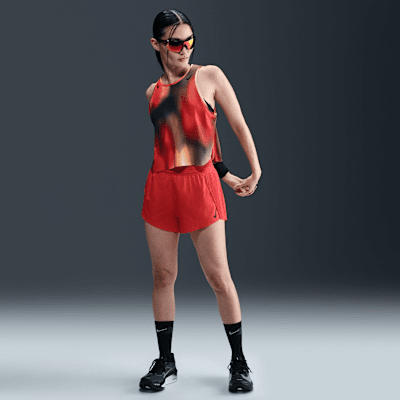 Дамски Потник NIKE W NK DFADV ARSWT AOP CRP TANK, Балистик,оранжев цвят