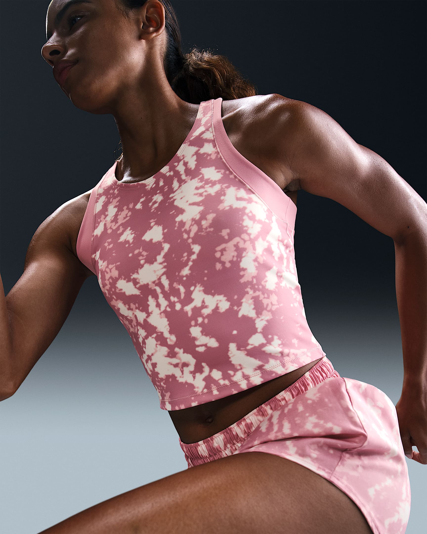 Women's Tank Top NIKE W NK ONE FITTED DF TANK AOP