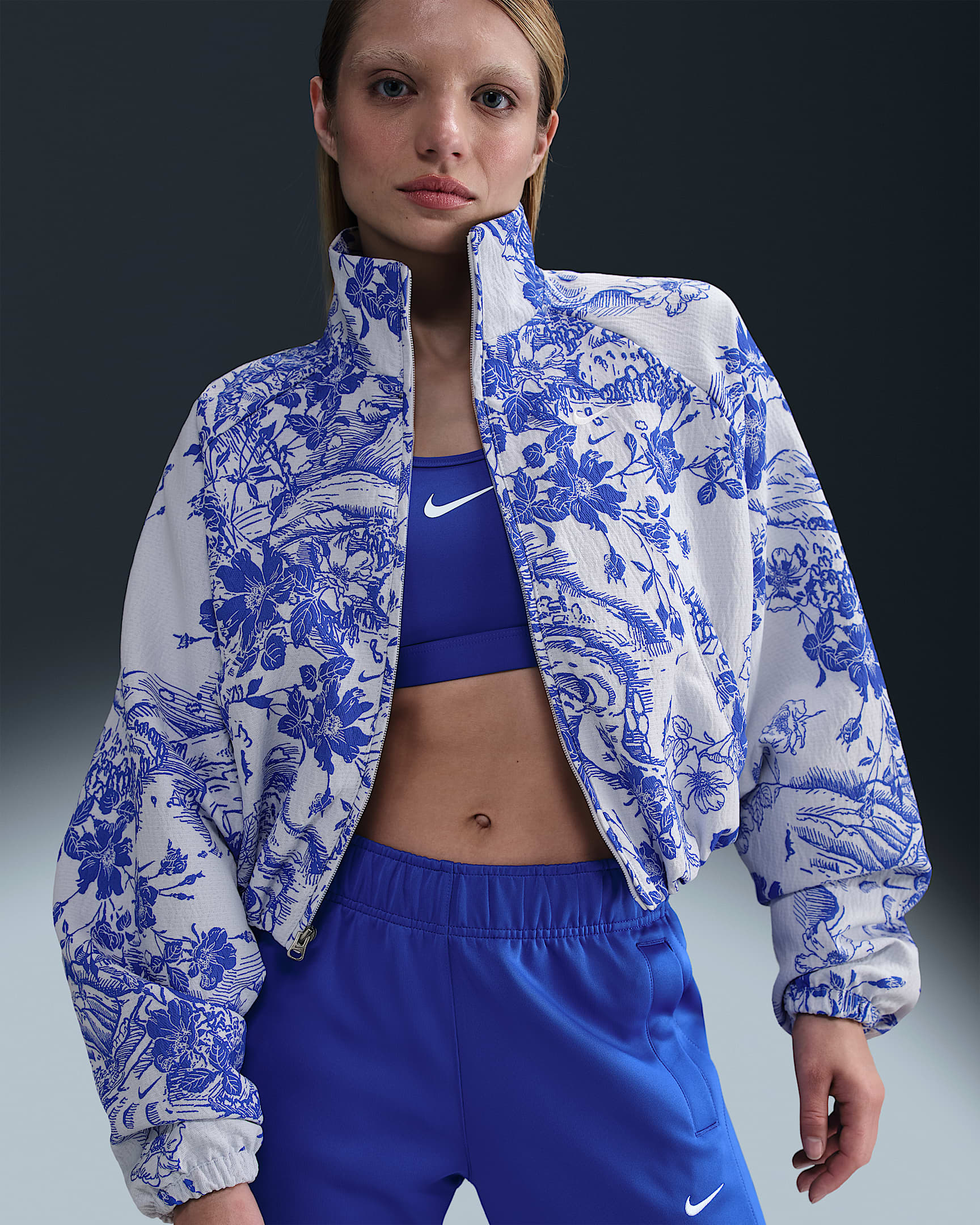 Image of Дамско Яке NIKE W NSW CLLCTN JQRD TRK JKT-HF9579-100- Ballistic sport, Балистик