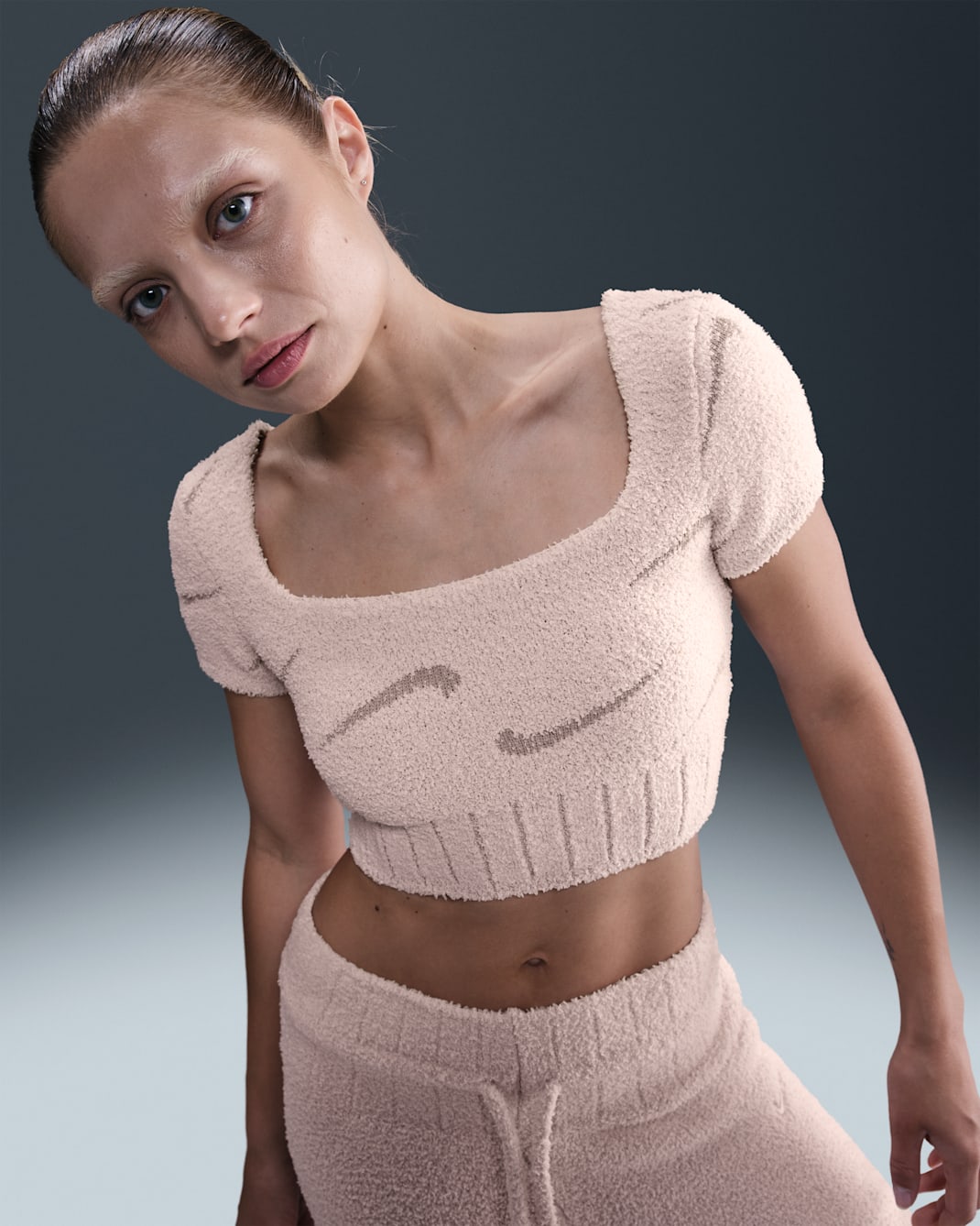 Image of Дамска Тениска NIKE W NSW PHNX BCL SS CROP TOP -HV2770-667- Ballistic sport, Балистик