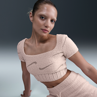 Image of Дамска Тениска NIKE W NSW PHNX BCL SS CROP TOP -HV2770-667- Ballistic sport, Балистик