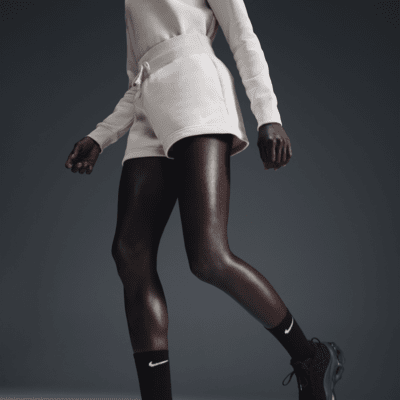 Дамски Къс панталон NIKE W NSW PHNX FLC HR SHORT, Балистик, кремав цвят