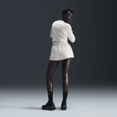 Дамски Къс панталон NIKE W NSW PHNX FLC HR SHORT, Балистик, кремав цвят