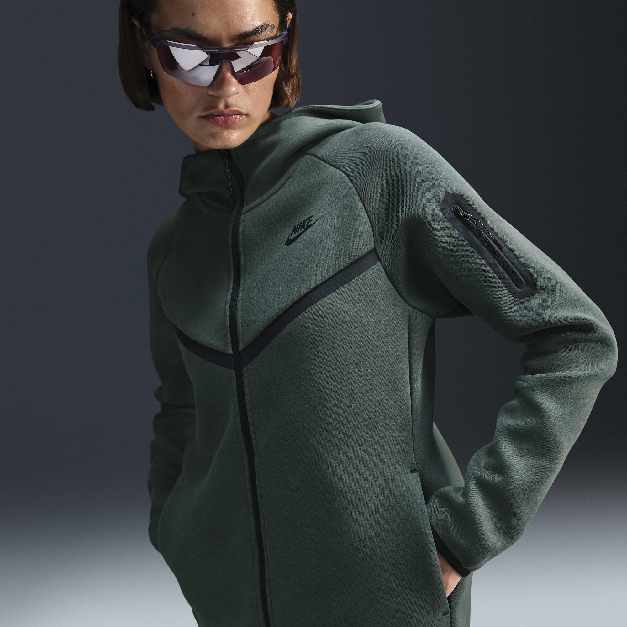 Image of Дамски Суитшърт NIKE W NSW TCH FLC WR FZ HDY 2 - Ballistic-sport