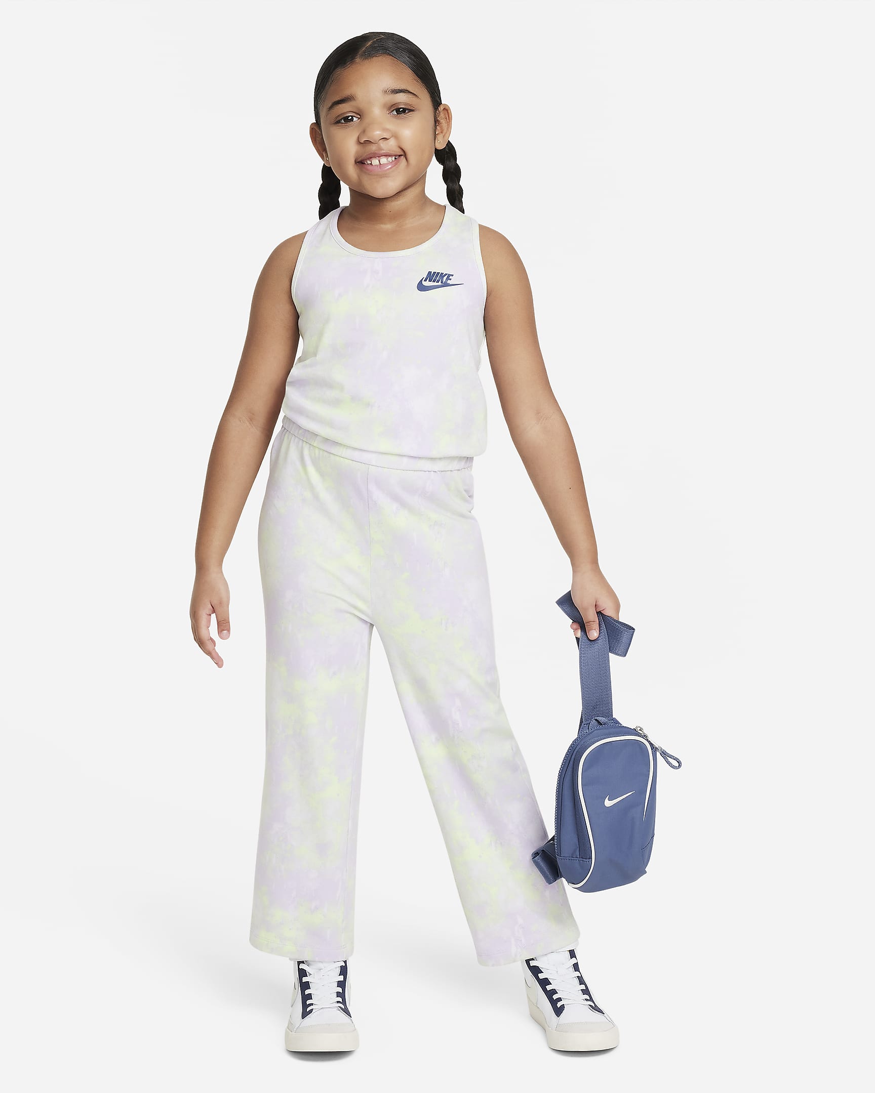 Kids' Jumpsuit NIKE NKG PRINTED CLUB WIDE LEG JUMP