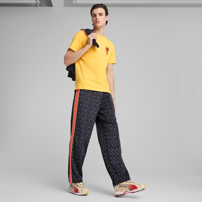 Men's Pants PUMA T7 ROAD TO UNITY AOP Relaxed Straight Track Pants DK op