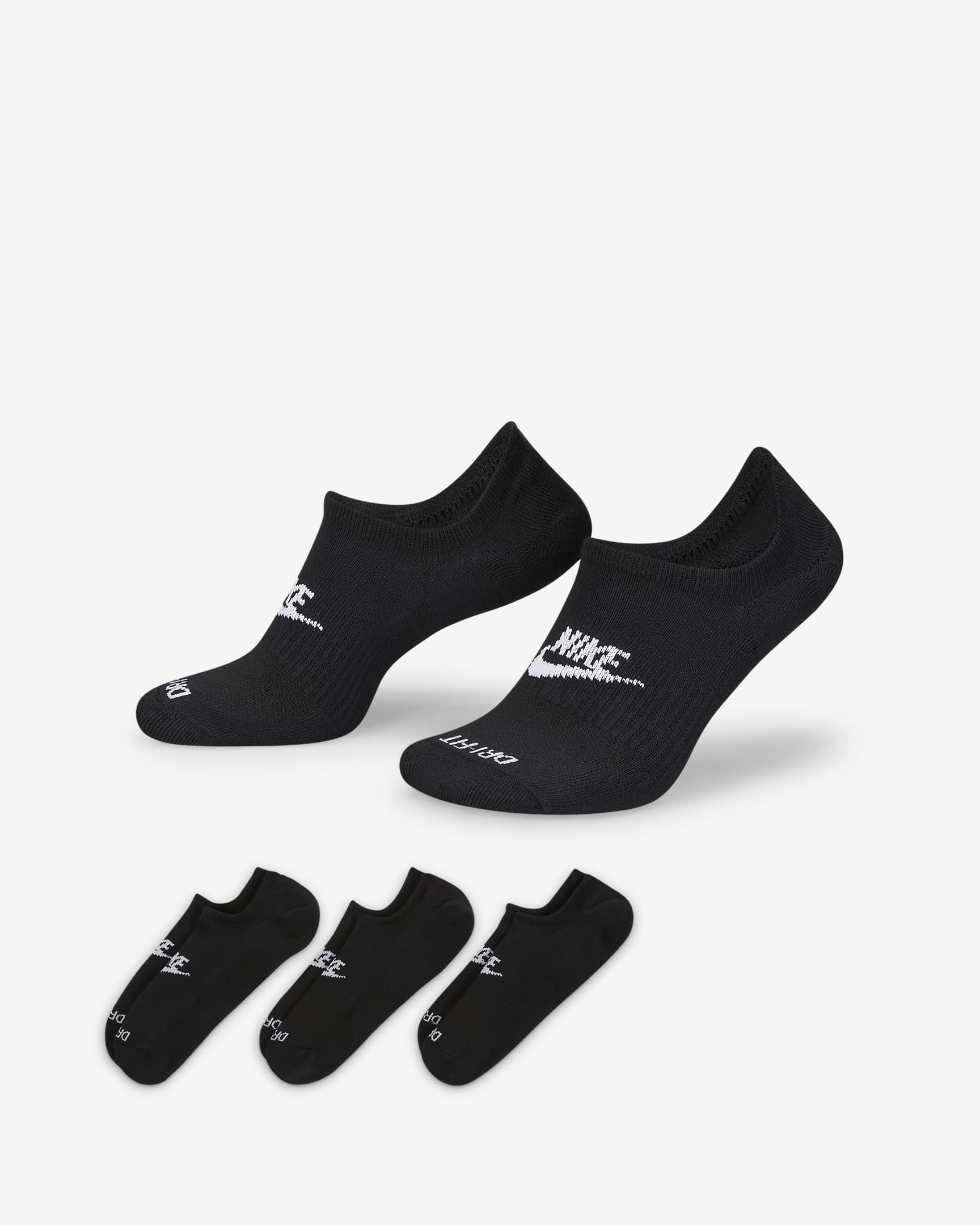 Image of Унисекс Чорапи NIKE U NK EVRYDAY PLUS CUSH FOOTIE 3PR - 144 - Ballistic-sport