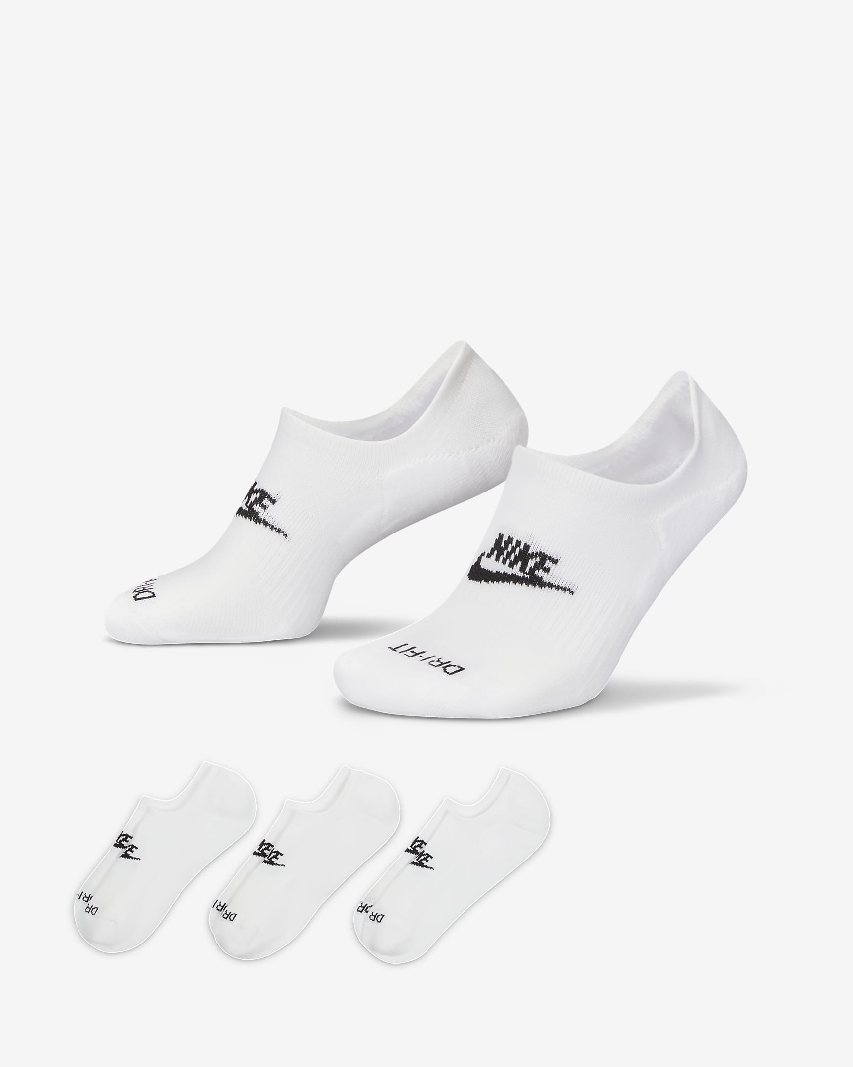 Image of Унисекс Чорапи NIKE U NK EVRYDAY PLUS CUSH FOOTIE 3PR - 144 - Ballistic-sport