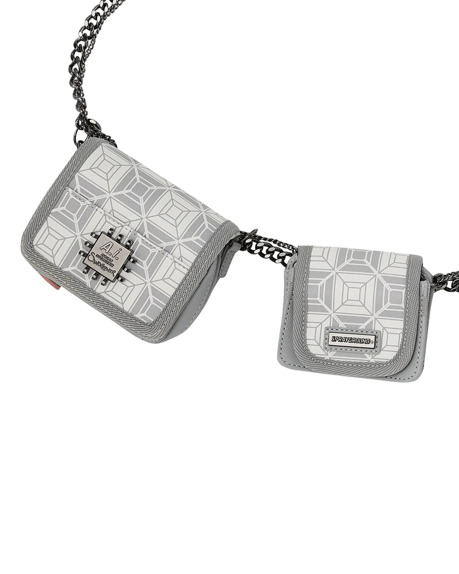 Image of SPRAYGROUND Ai STUNNA CREAM CHARM WAIST BELT - Ballistic-sport