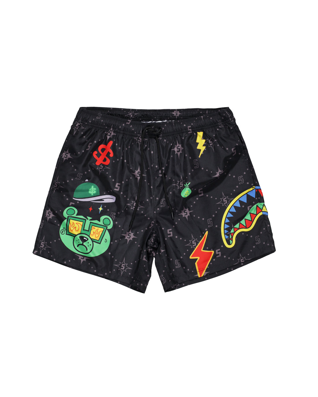 Image of Мъжки Бански SPRAYGROUND MONEY BEAR CUT SEW SWIM TRUNKS BLK SP756BLK- Ballistic sport, Балистик