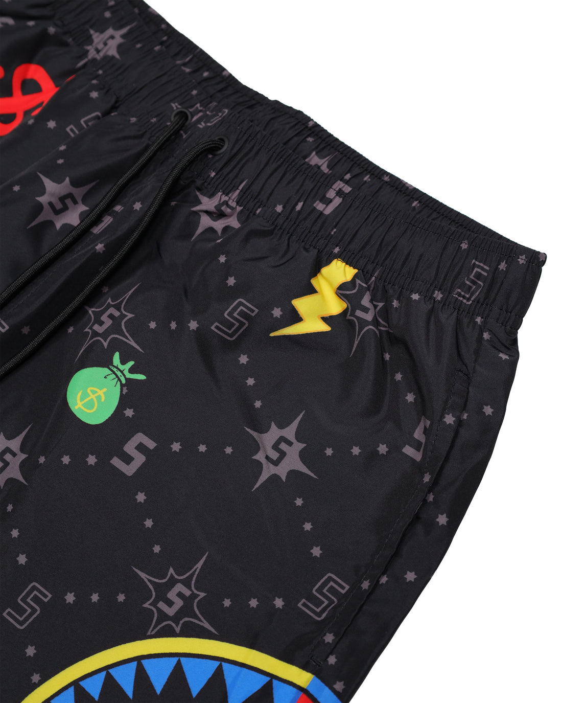 Image of Мъжки Бански SPRAYGROUND MONEY BEAR CUT SEW SWIM TRUNKS BLK SP756BLK- Ballistic sport, Балистик